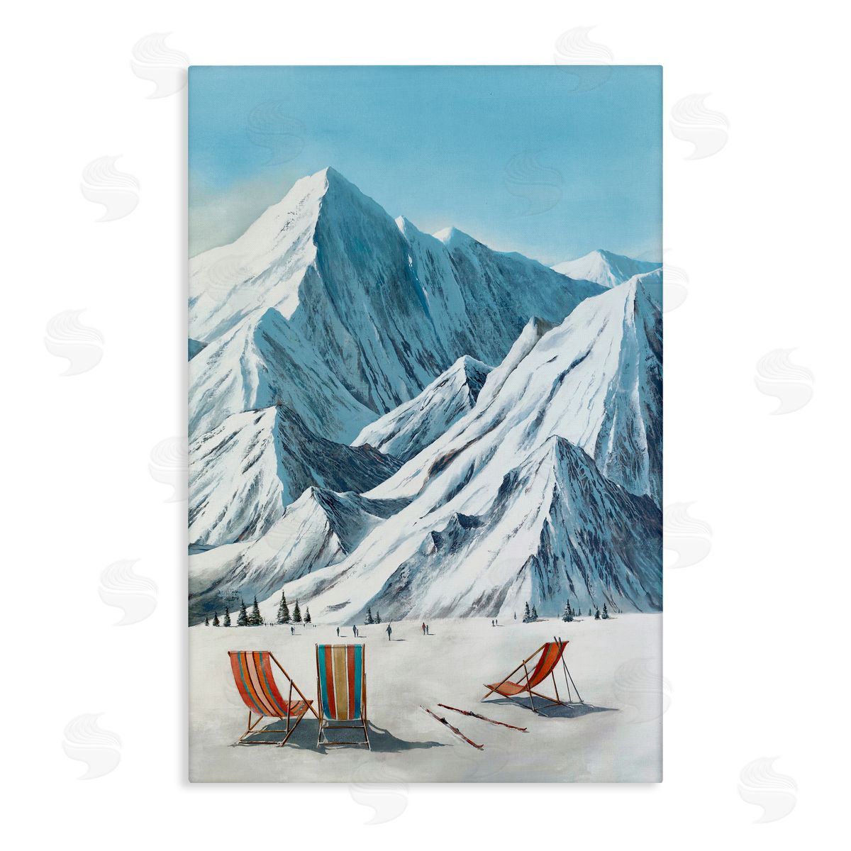 Max Maxx Winter Slopes Lounging Canvas Wall Art Print