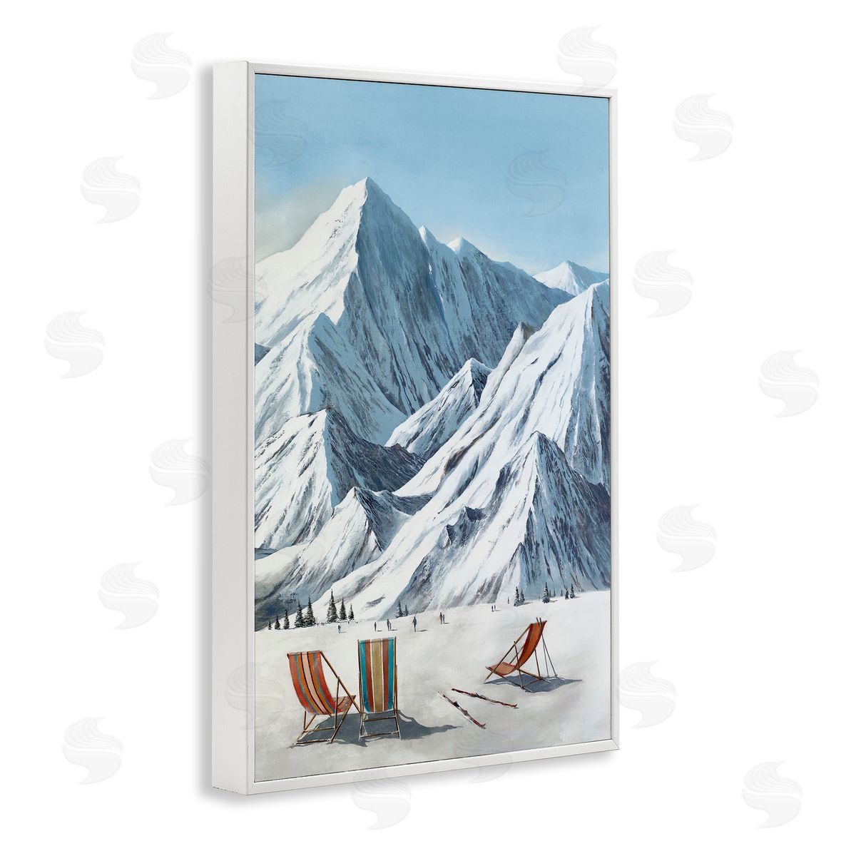 Max Maxx Winter Slopes Lounging Canvas Wall Art Print