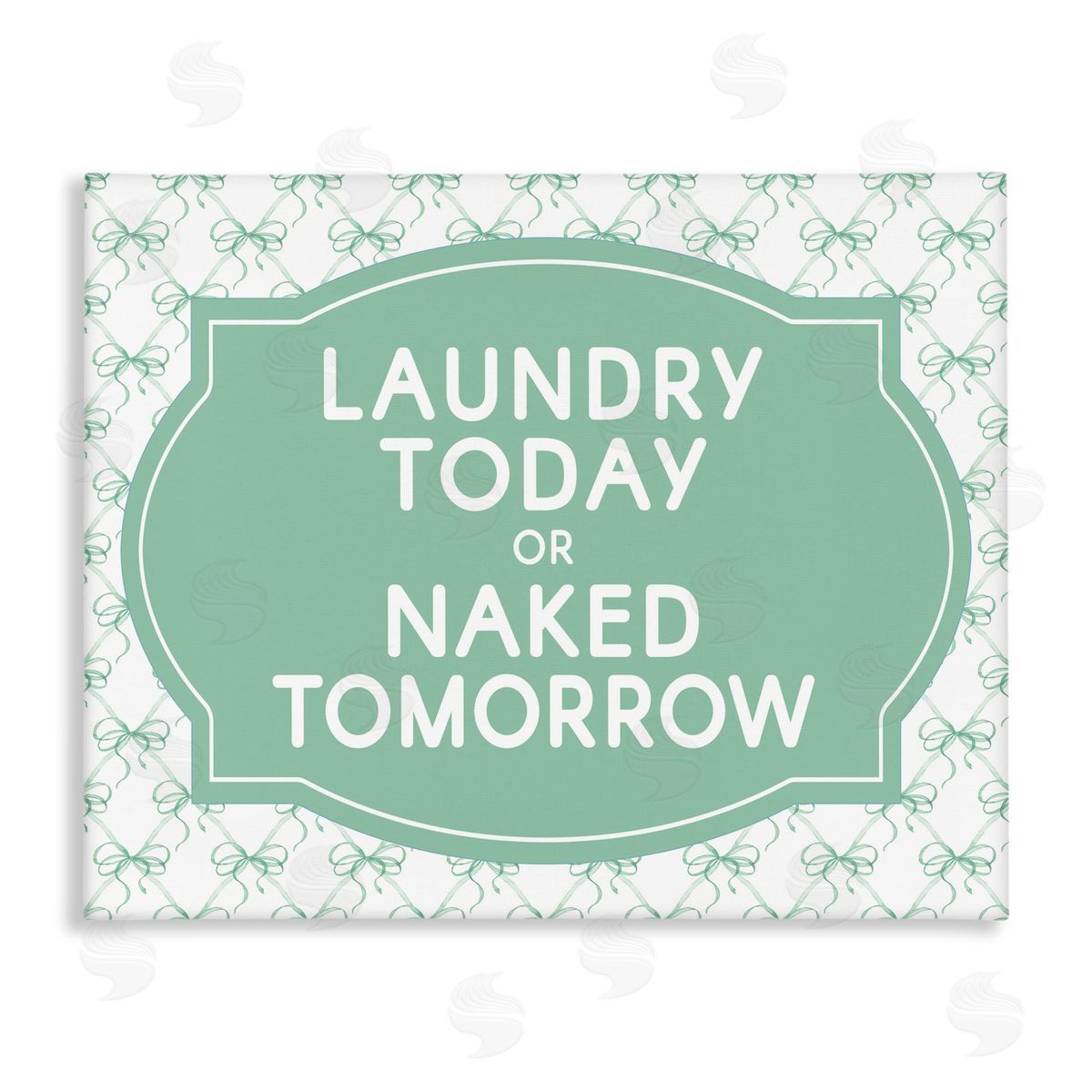 Lettered and Lined Laundry Today Humor Vintage Canvas Wall Art Print