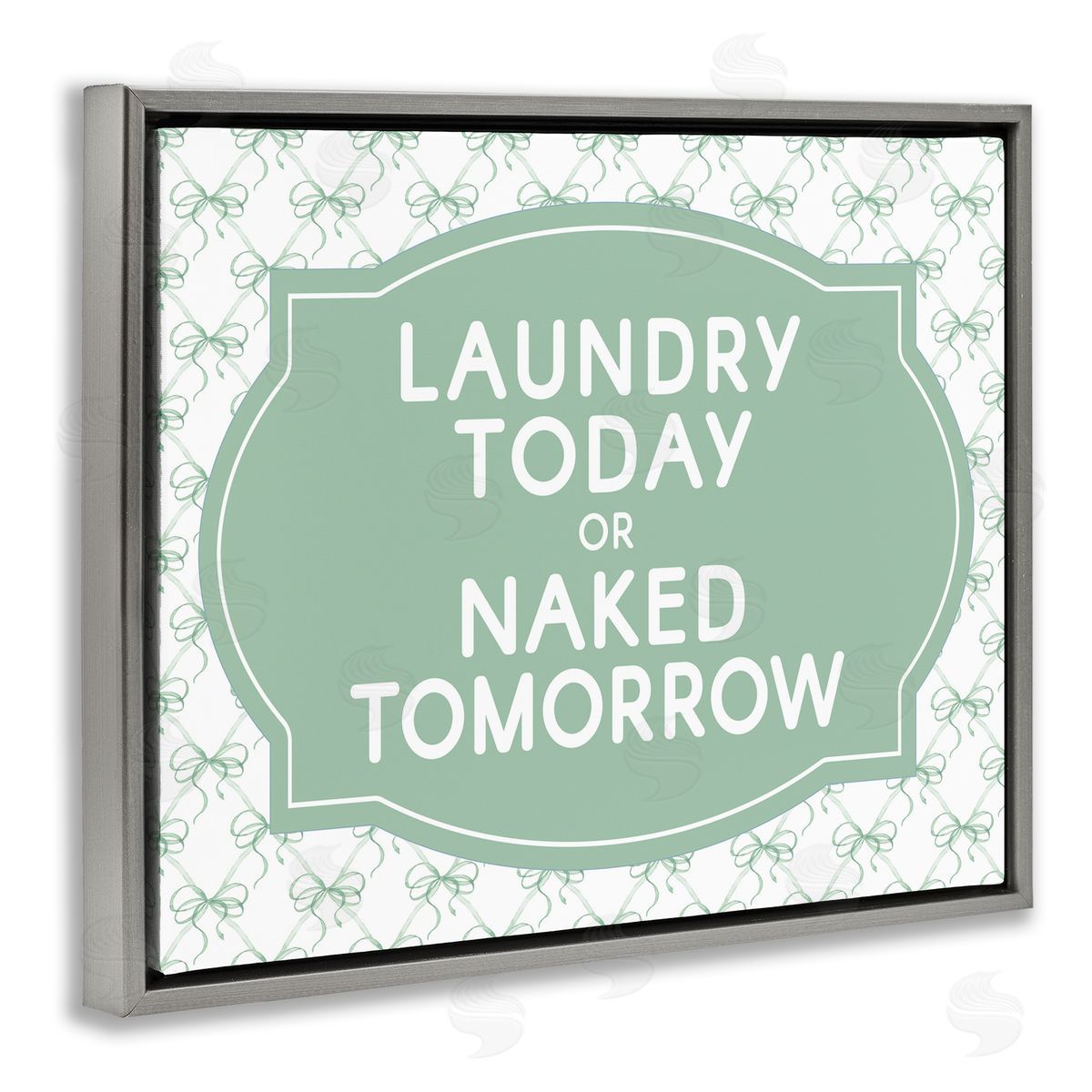 Lettered and Lined Laundry Today Humor Vintage Canvas Wall Art Print