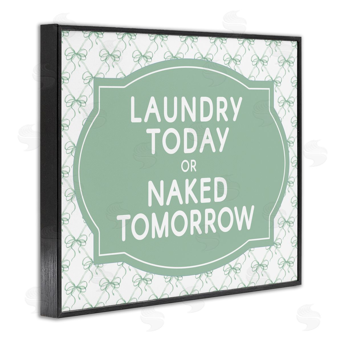 Lettered and Lined Laundry Today Humor Vintage Canvas Wall Art Print
