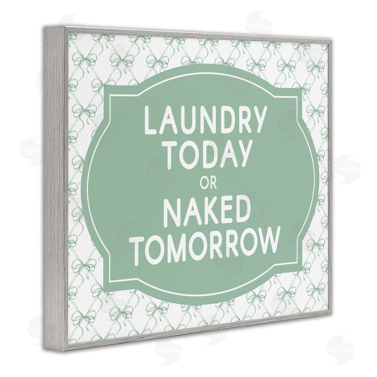 Lettered and Lined Laundry Today Humor Vintage Canvas Wall Art Print