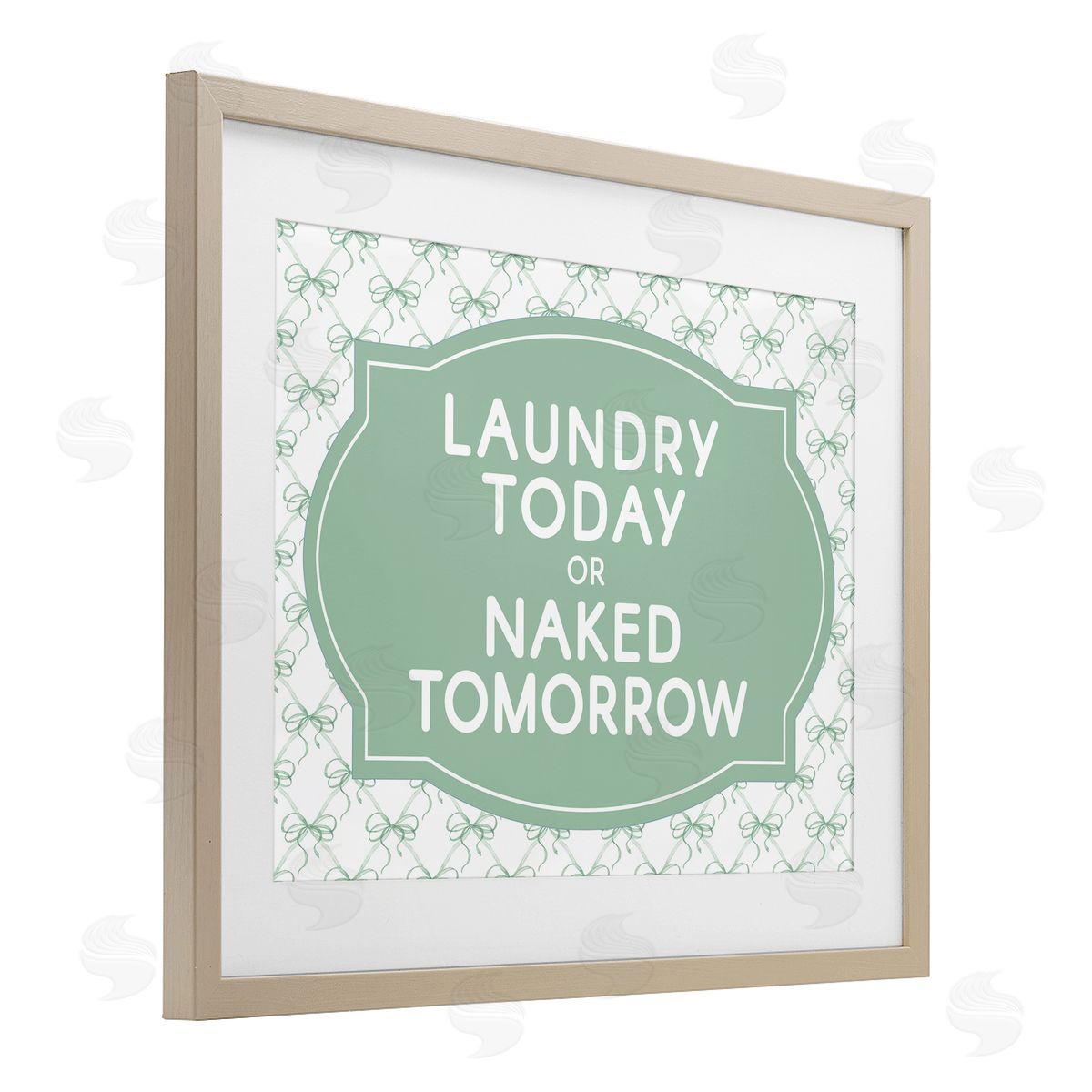 Lettered and Lined Laundry Today Humor Vintage Canvas Wall Art Print