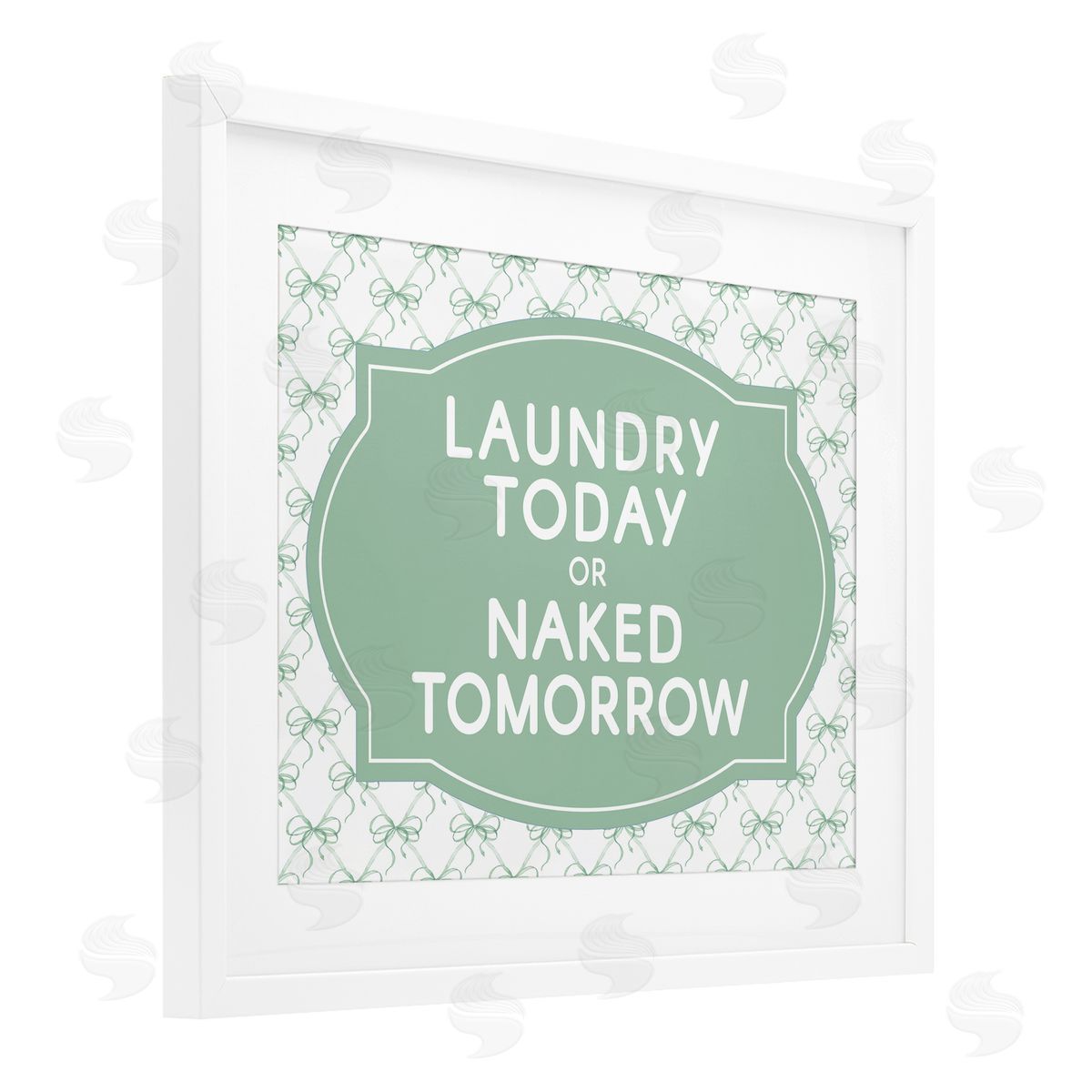 Lettered and Lined Laundry Today Humor Vintage Canvas Wall Art Print