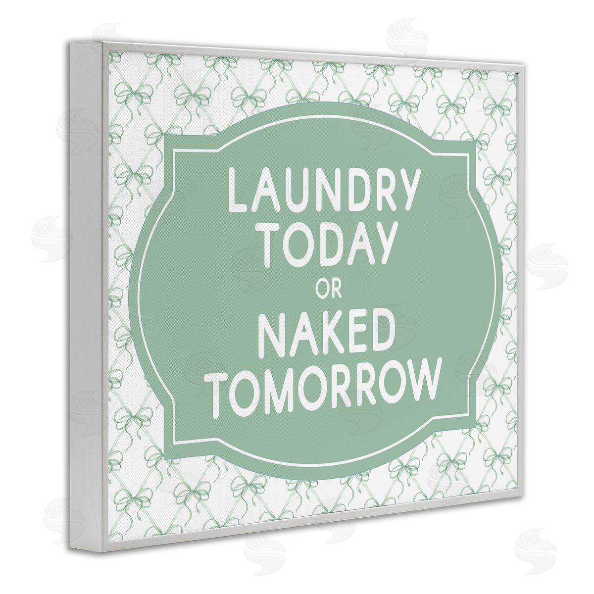 Lettered and Lined Laundry Today Humor Vintage Canvas Wall Art Print