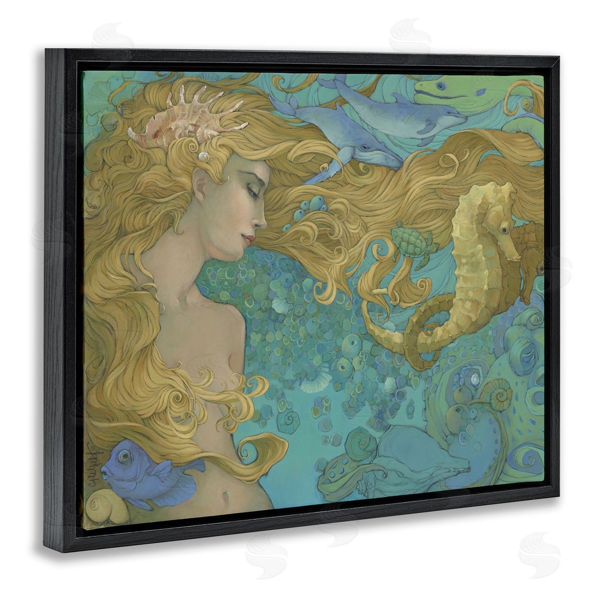 Christina P. Wyatt Mother Ocean Mermaid Portrait Canvas Wall Art Print