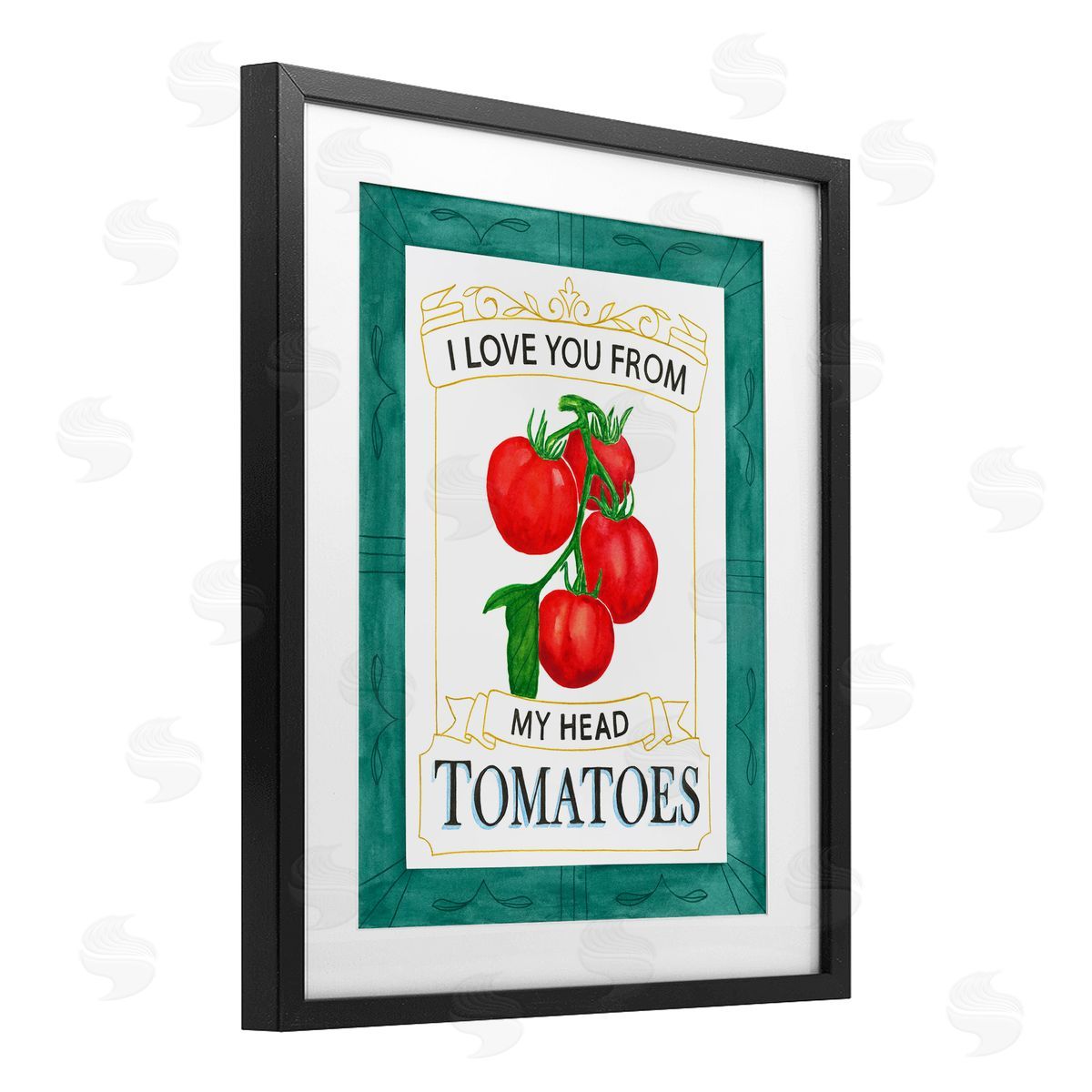 Lara Beeston My Head Tomatoes Pun Canvas Wall Art Print