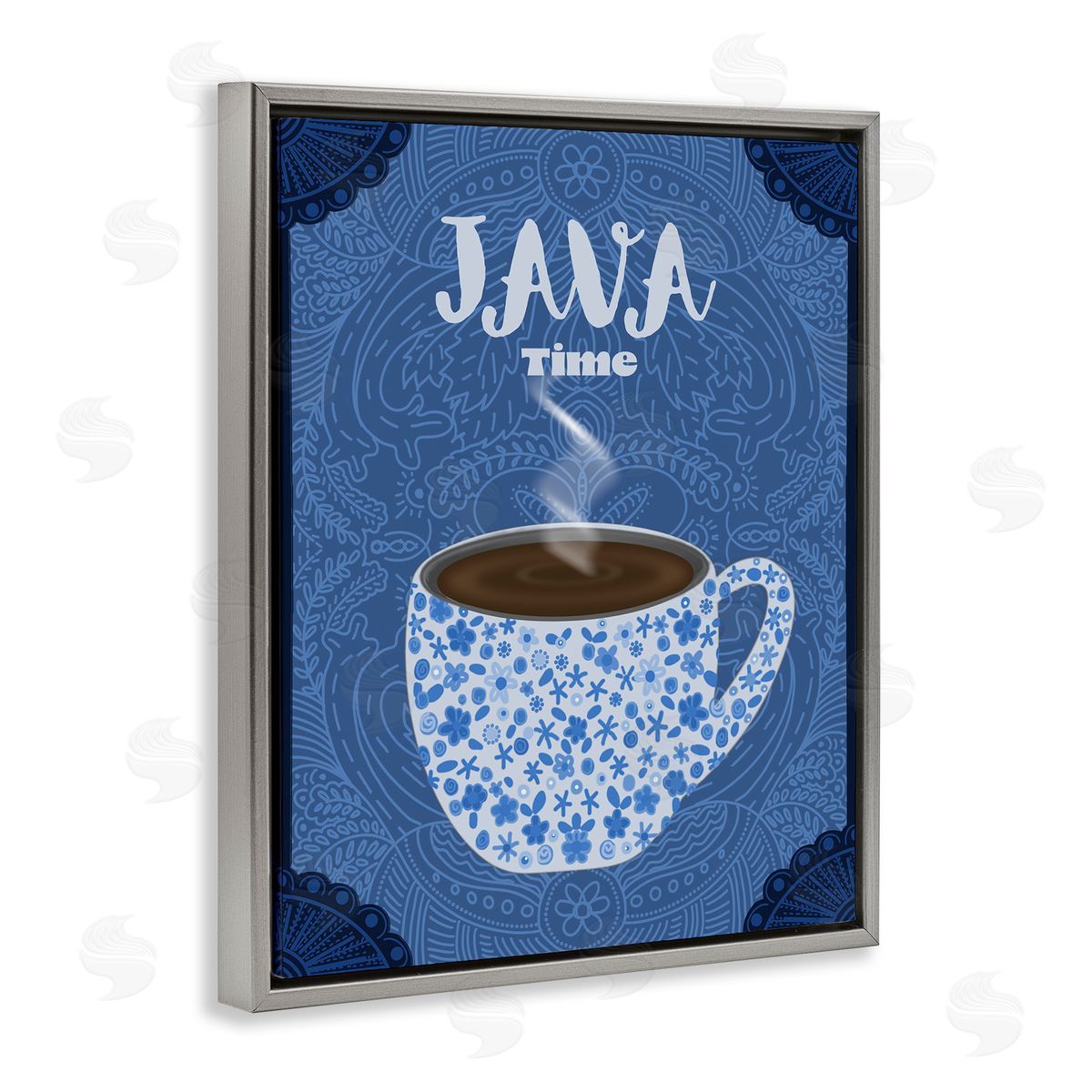Lori Mosley Java Time Blue Coffee Mug Canvas Wall Art Print