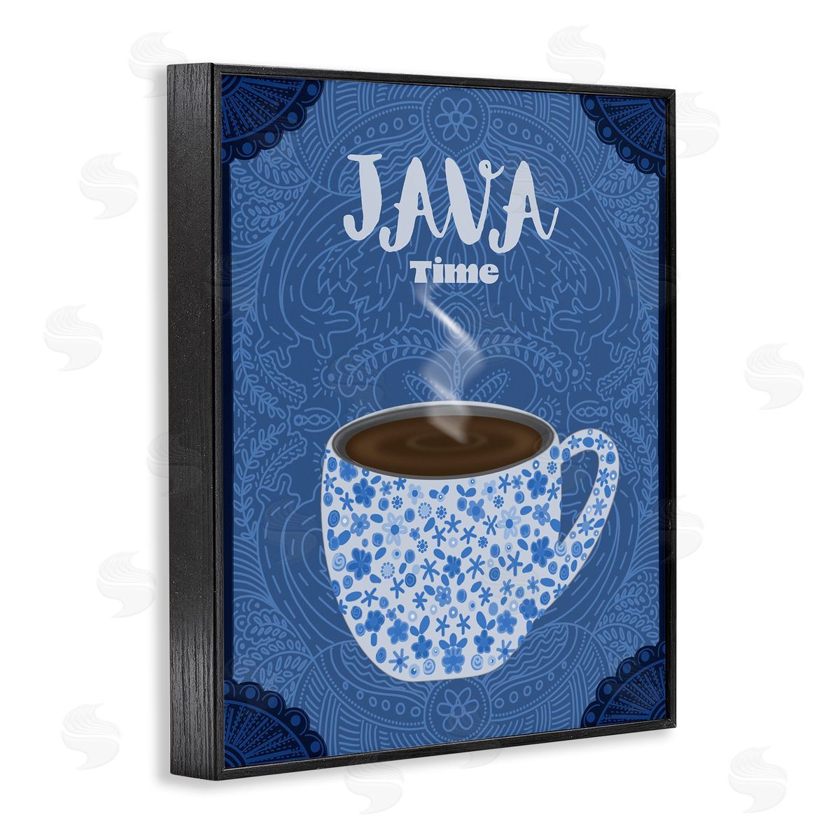 Lori Mosley Java Time Blue Coffee Mug Canvas Wall Art Print