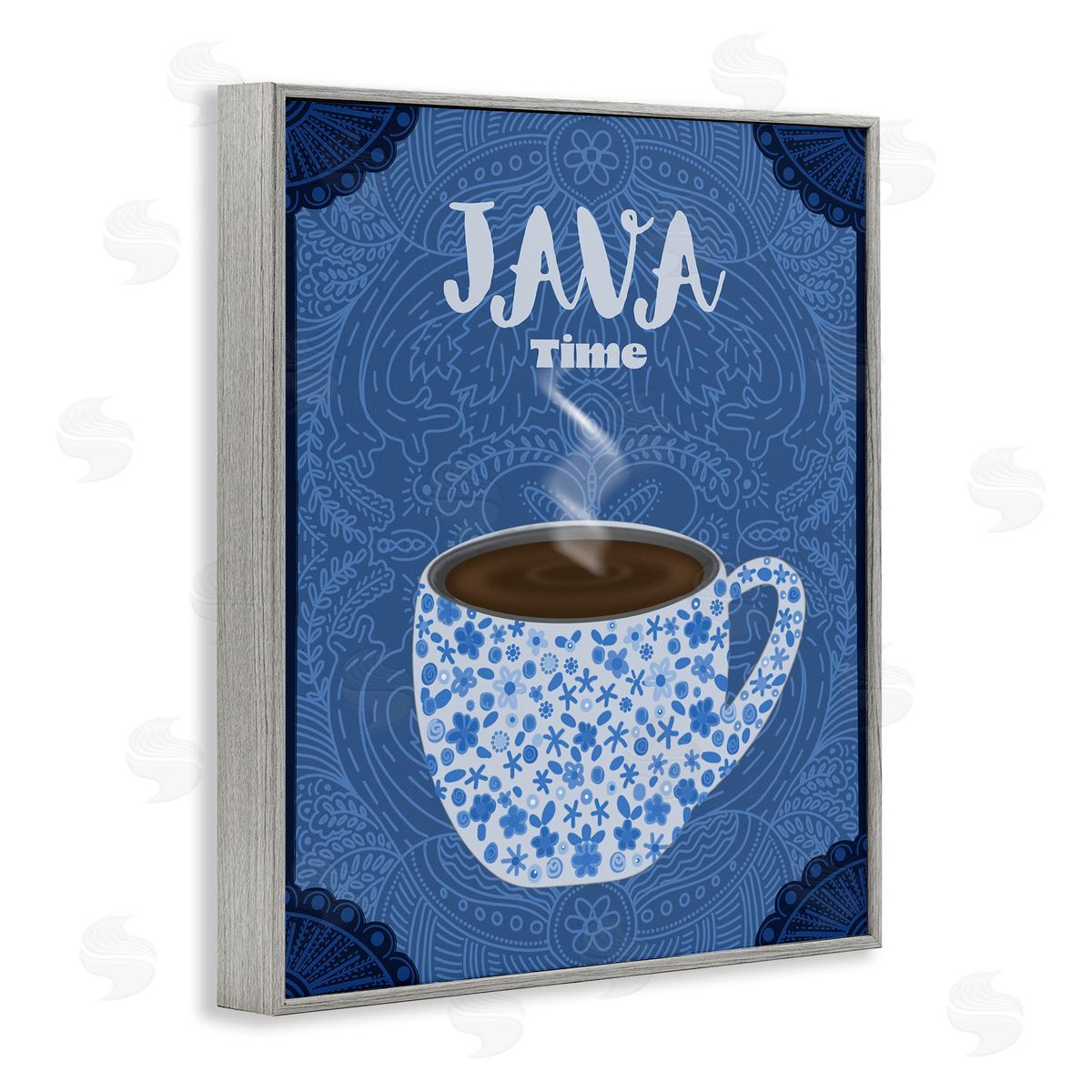 Lori Mosley Java Time Blue Coffee Mug Canvas Wall Art Print