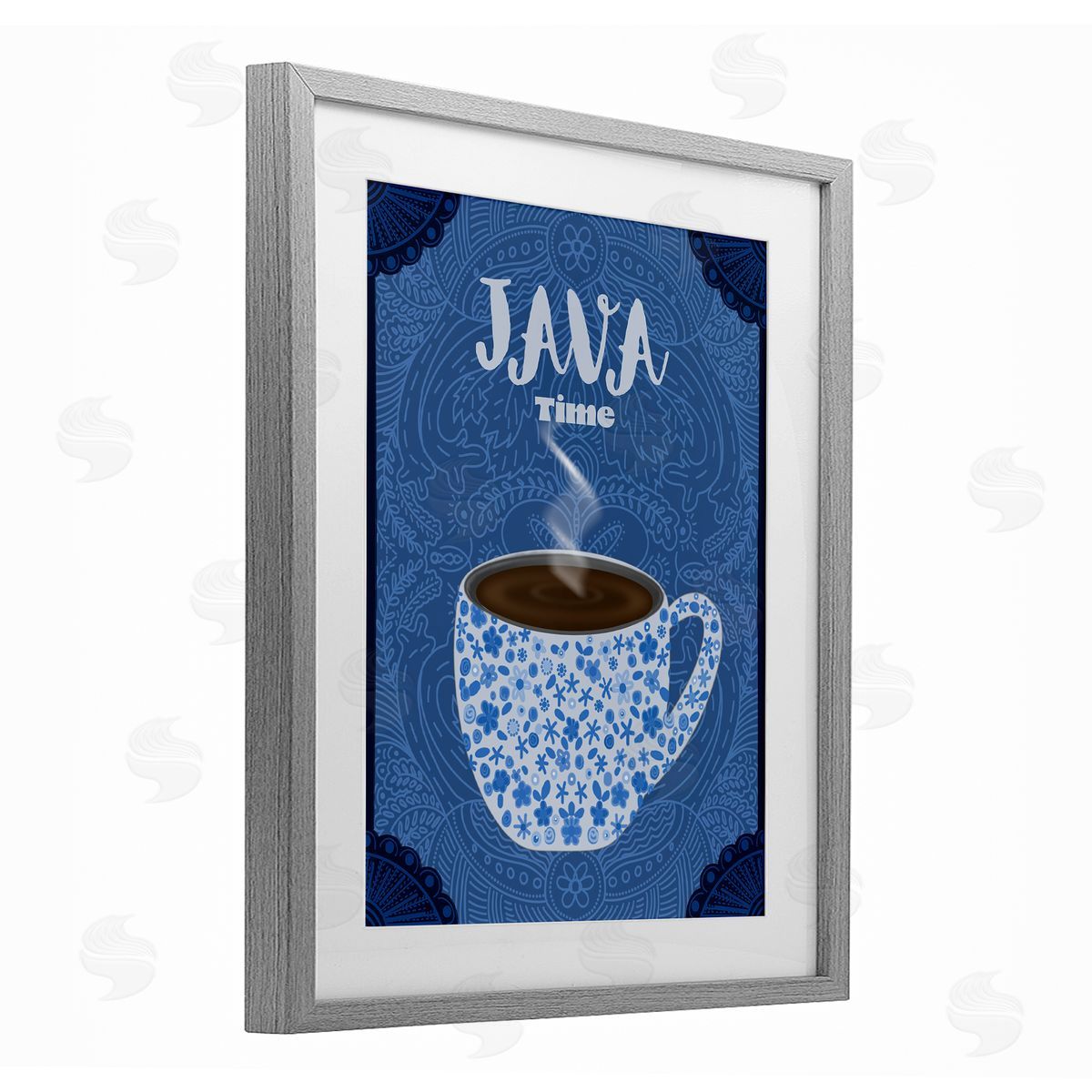 Lori Mosley Java Time Blue Coffee Mug Canvas Wall Art Print