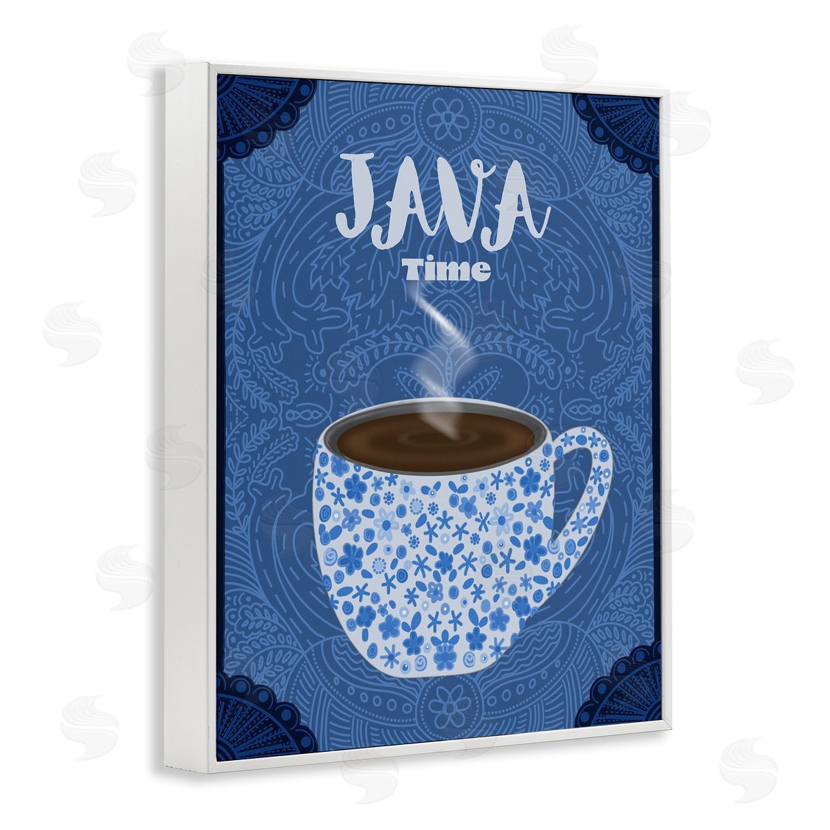 Lori Mosley Java Time Blue Coffee Mug Canvas Wall Art Print