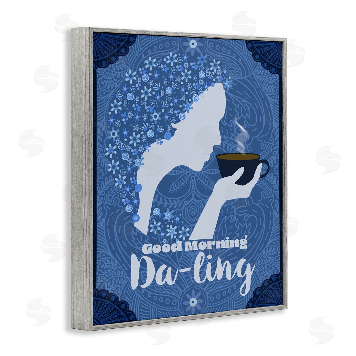 Lori Mosley Good Morning Da-ling Coffee Canvas Wall Art Print