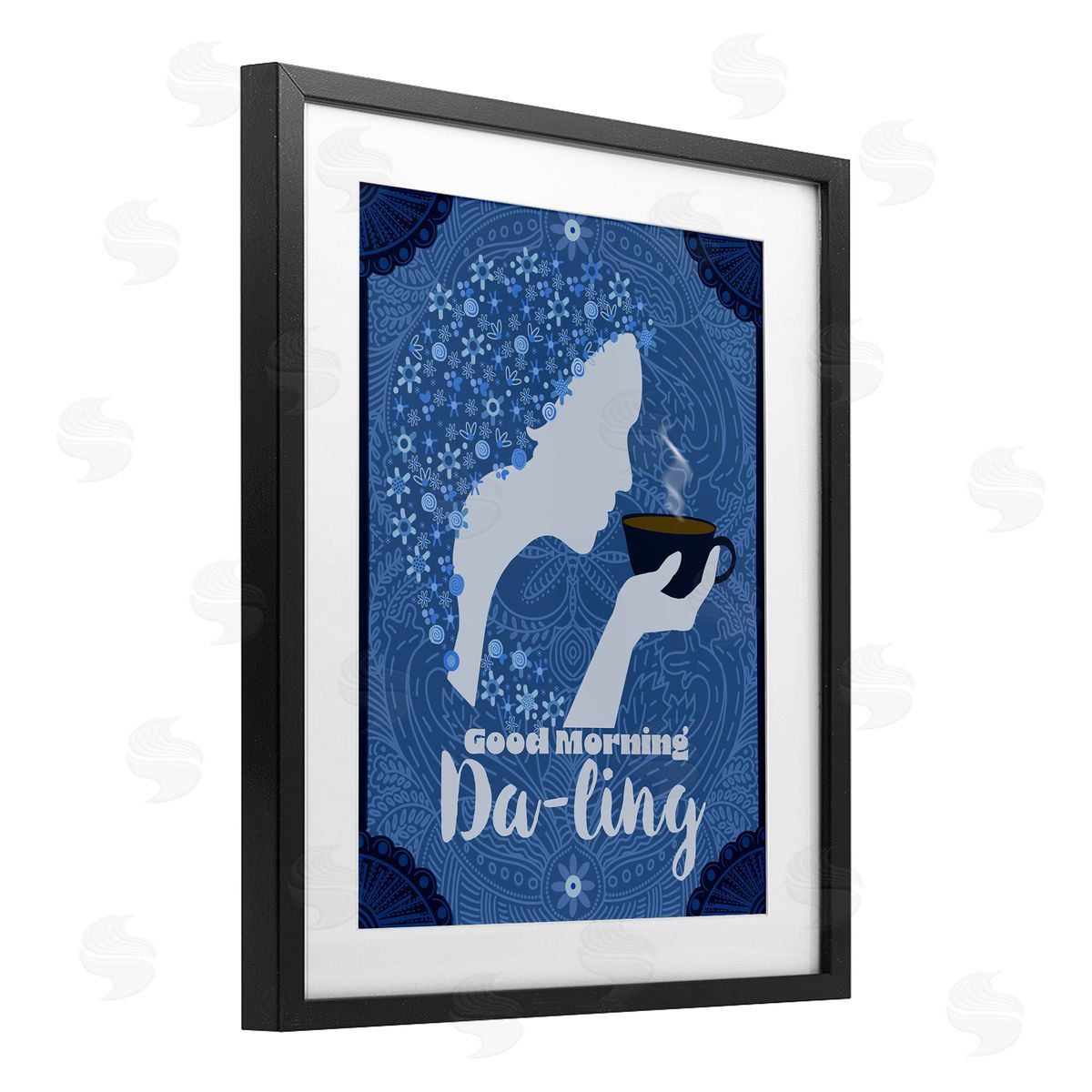Lori Mosley Good Morning Da-ling Coffee Canvas Wall Art Print