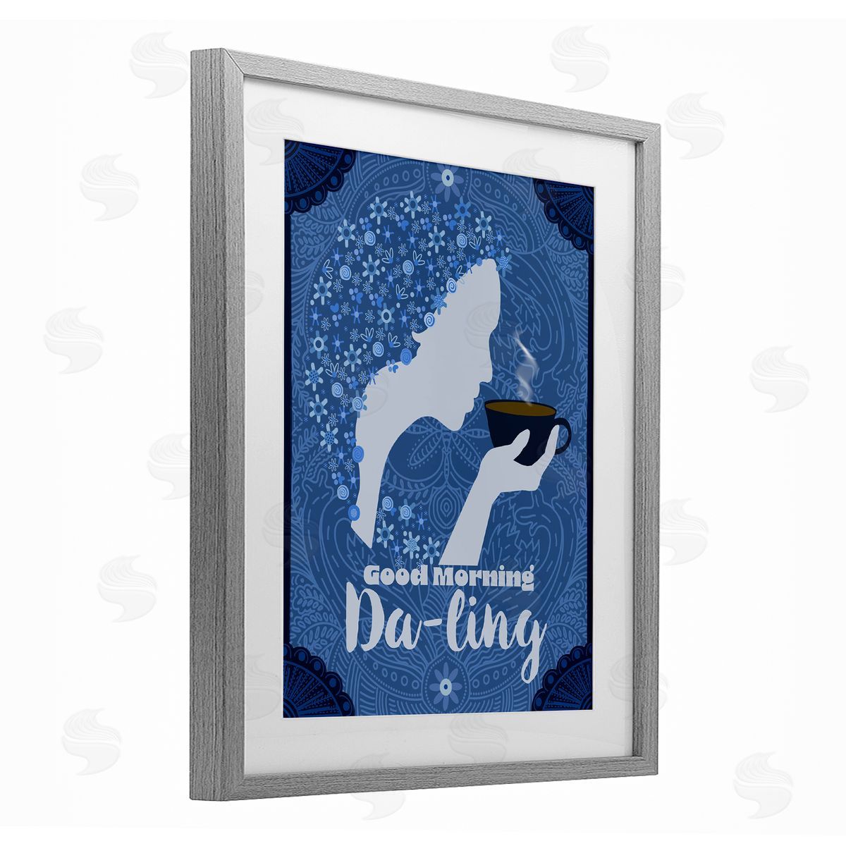 Lori Mosley Good Morning Da-ling Coffee Canvas Wall Art Print