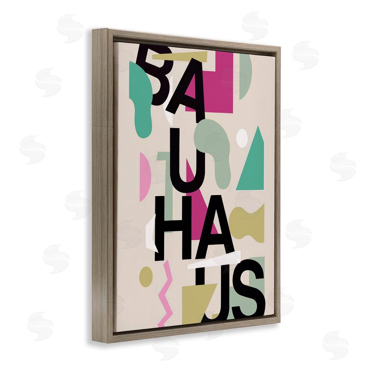 Annabelle Hall Midcentury Modern Bauhaus Shapes Canvas Wall Art Print
