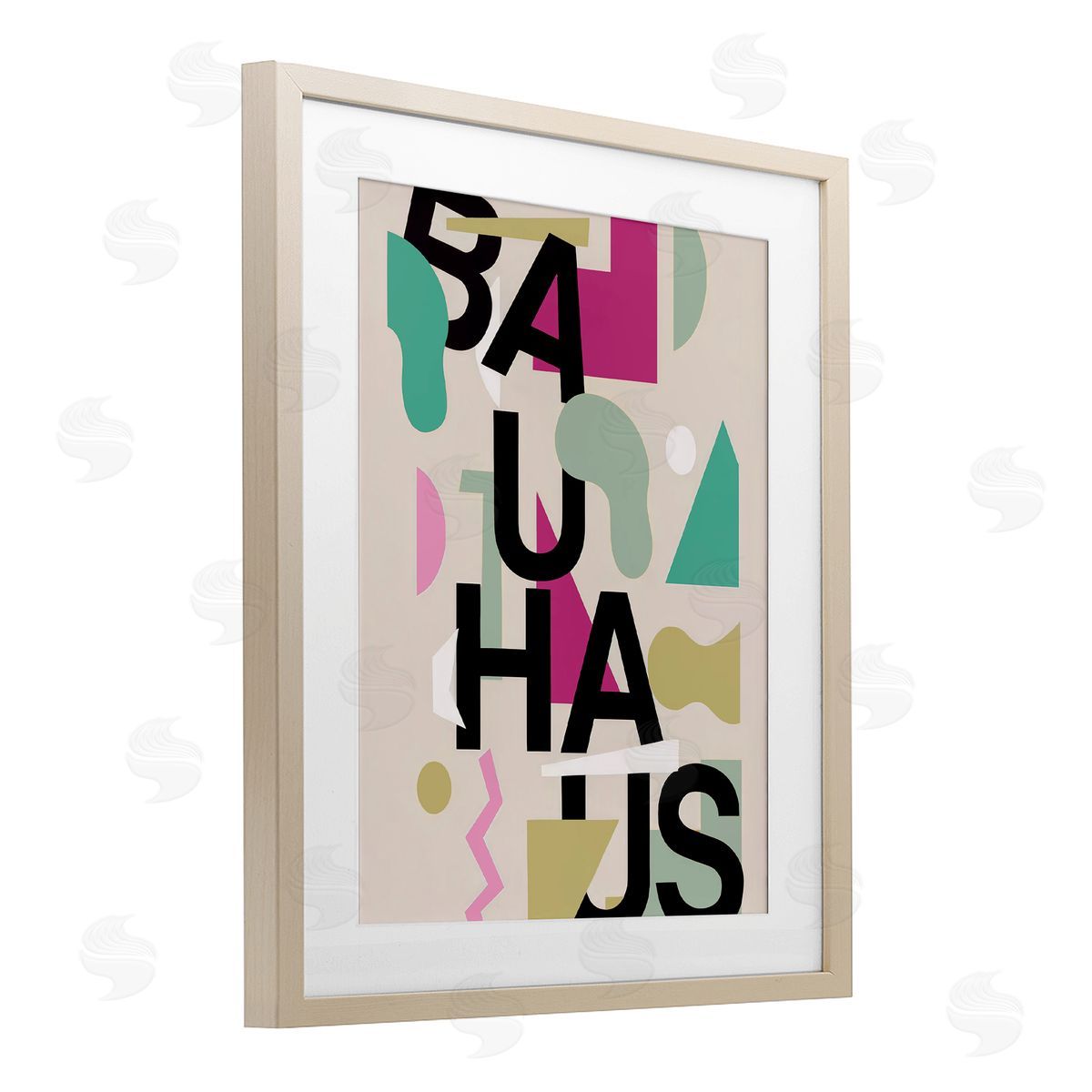 Annabelle Hall Midcentury Modern Bauhaus Shapes Canvas Wall Art Print
