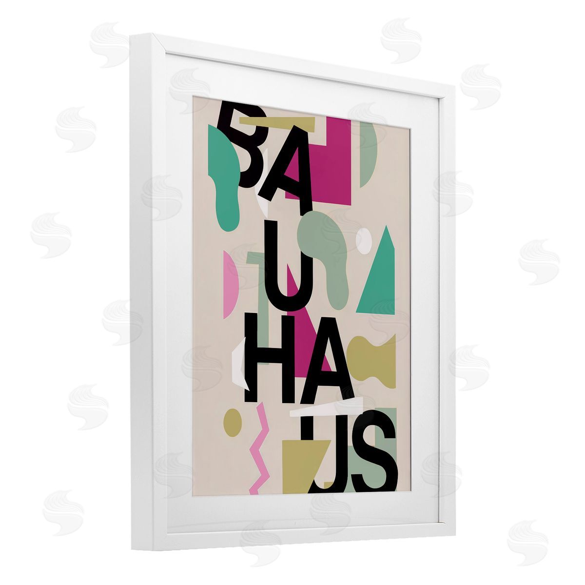 Annabelle Hall Midcentury Modern Bauhaus Shapes Canvas Wall Art Print
