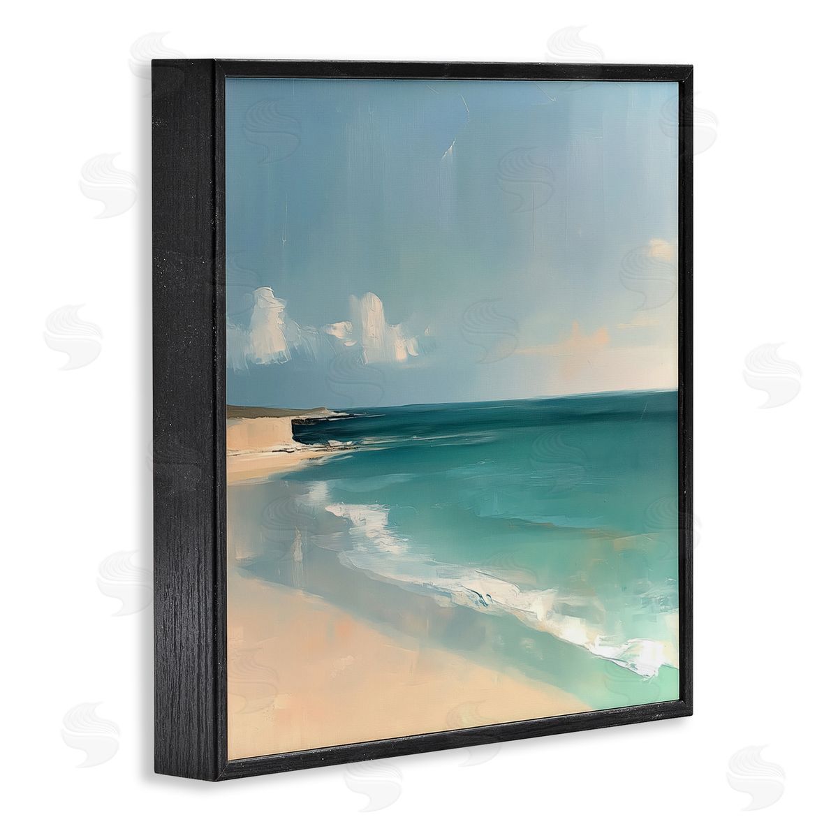 Annabelle Hall Turquoise Horizons Abstraction Canvas Wall Art Print
