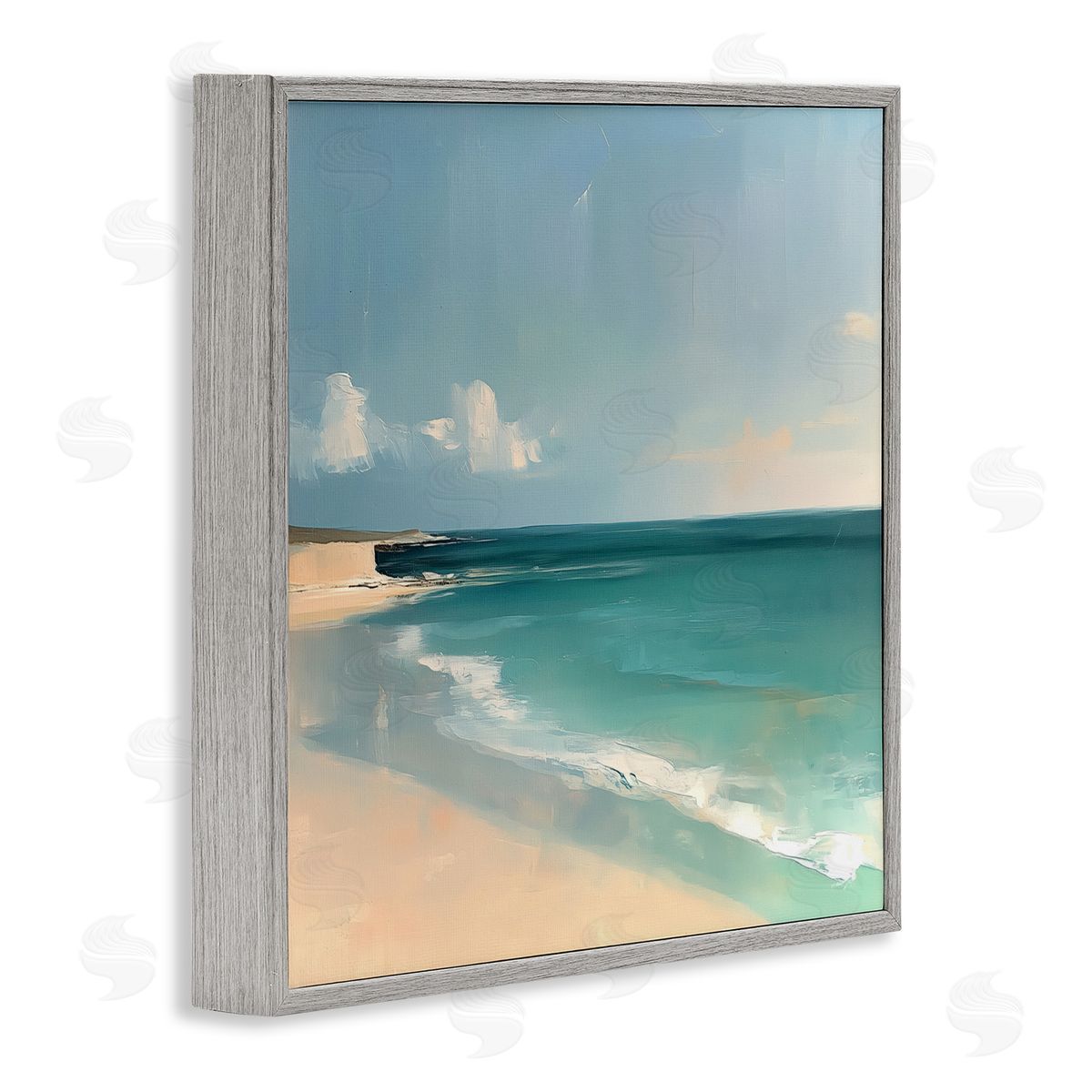 Annabelle Hall Turquoise Horizons Abstraction Canvas Wall Art Print