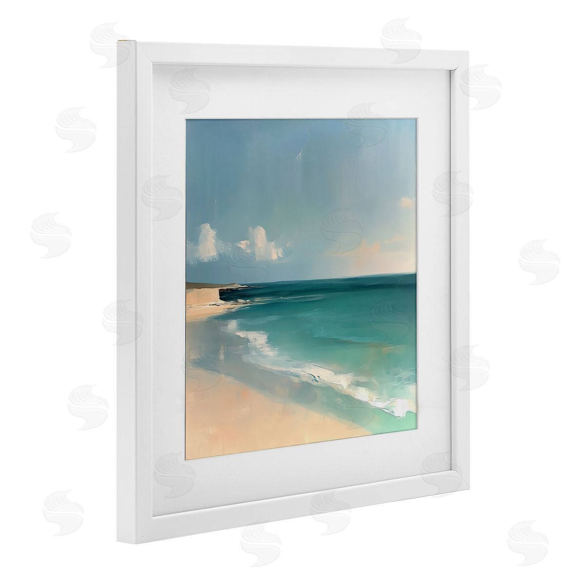 Annabelle Hall Turquoise Horizons Abstraction Canvas Wall Art Print