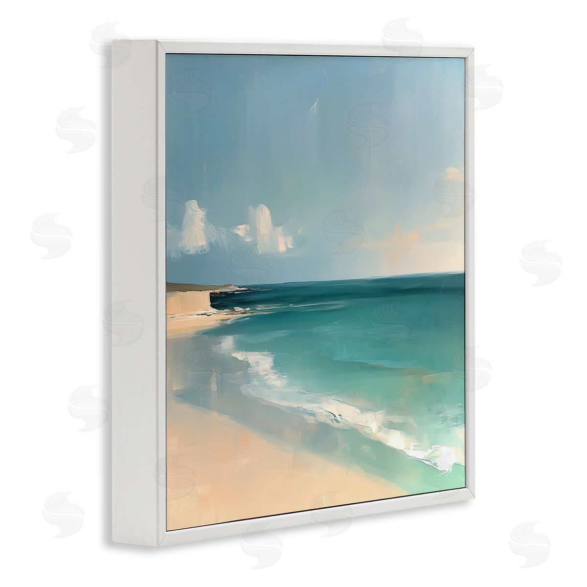 Annabelle Hall Turquoise Horizons Abstraction Canvas Wall Art Print