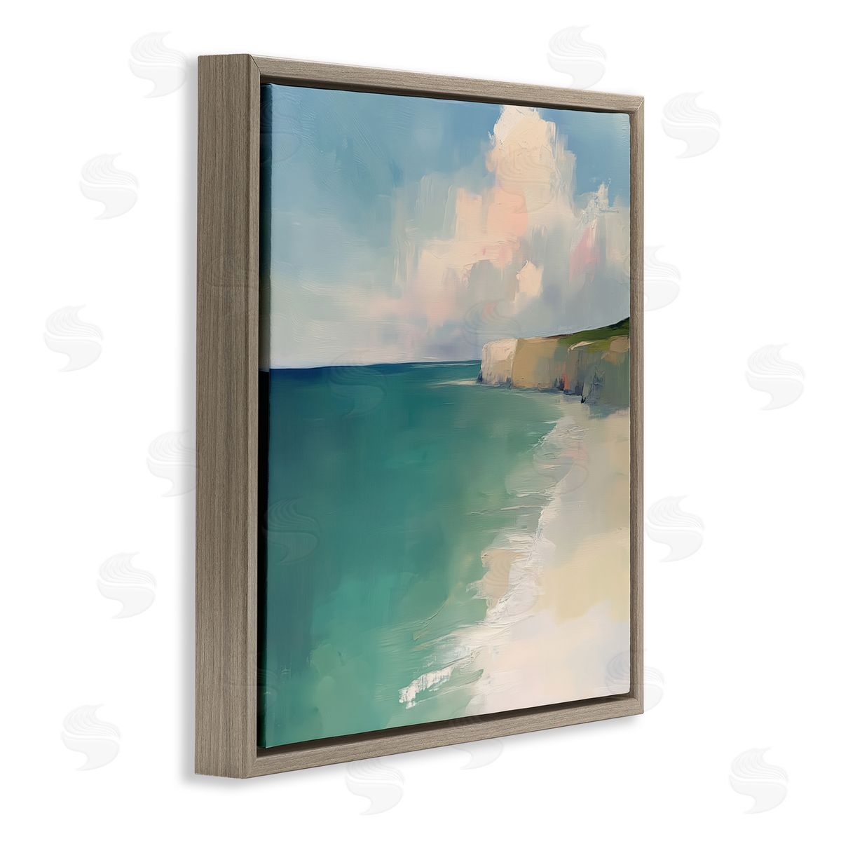 Annabelle Hall Turquoise Horizons Beach Landscape Canvas Wall Art Print