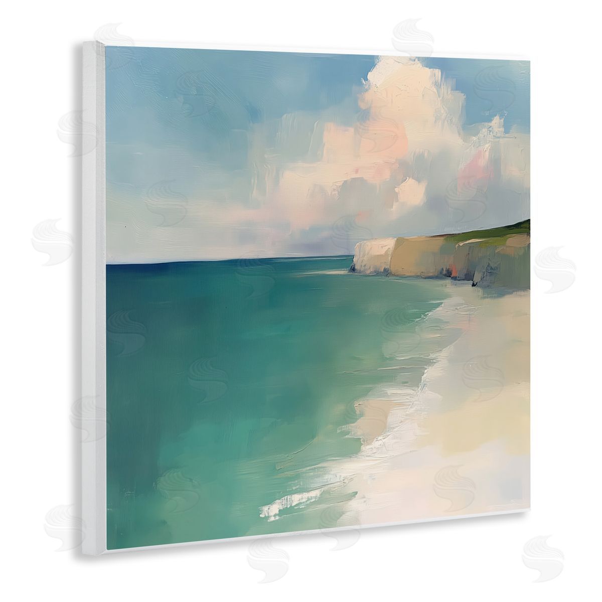 Annabelle Hall Turquoise Horizons Beach Landscape Canvas Wall Art Print