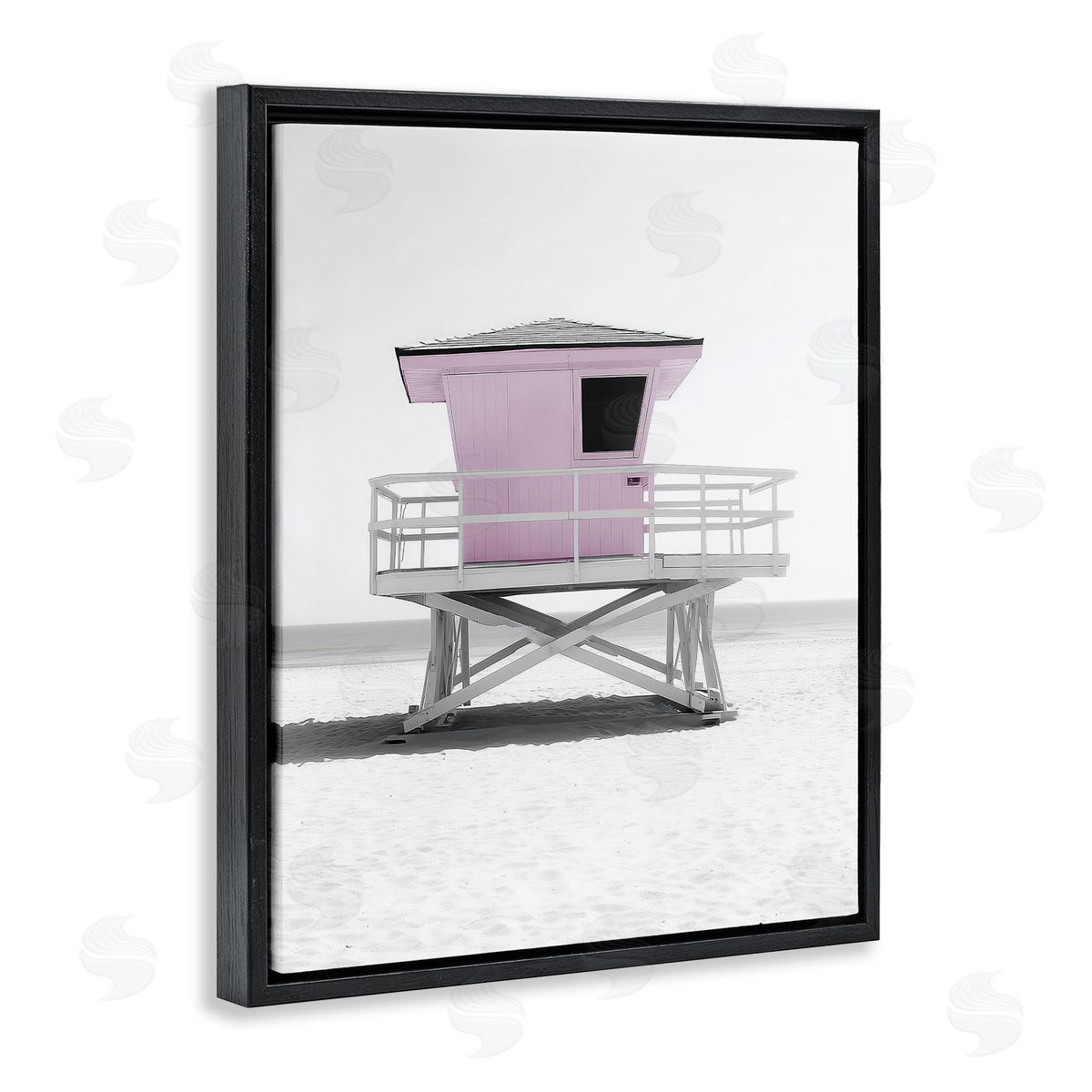 Annabelle Hall Lifeguard Station Candy Pink Canvas Wall Art Print