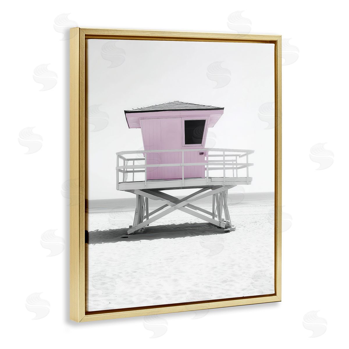 Annabelle Hall Lifeguard Station Candy Pink Canvas Wall Art Print