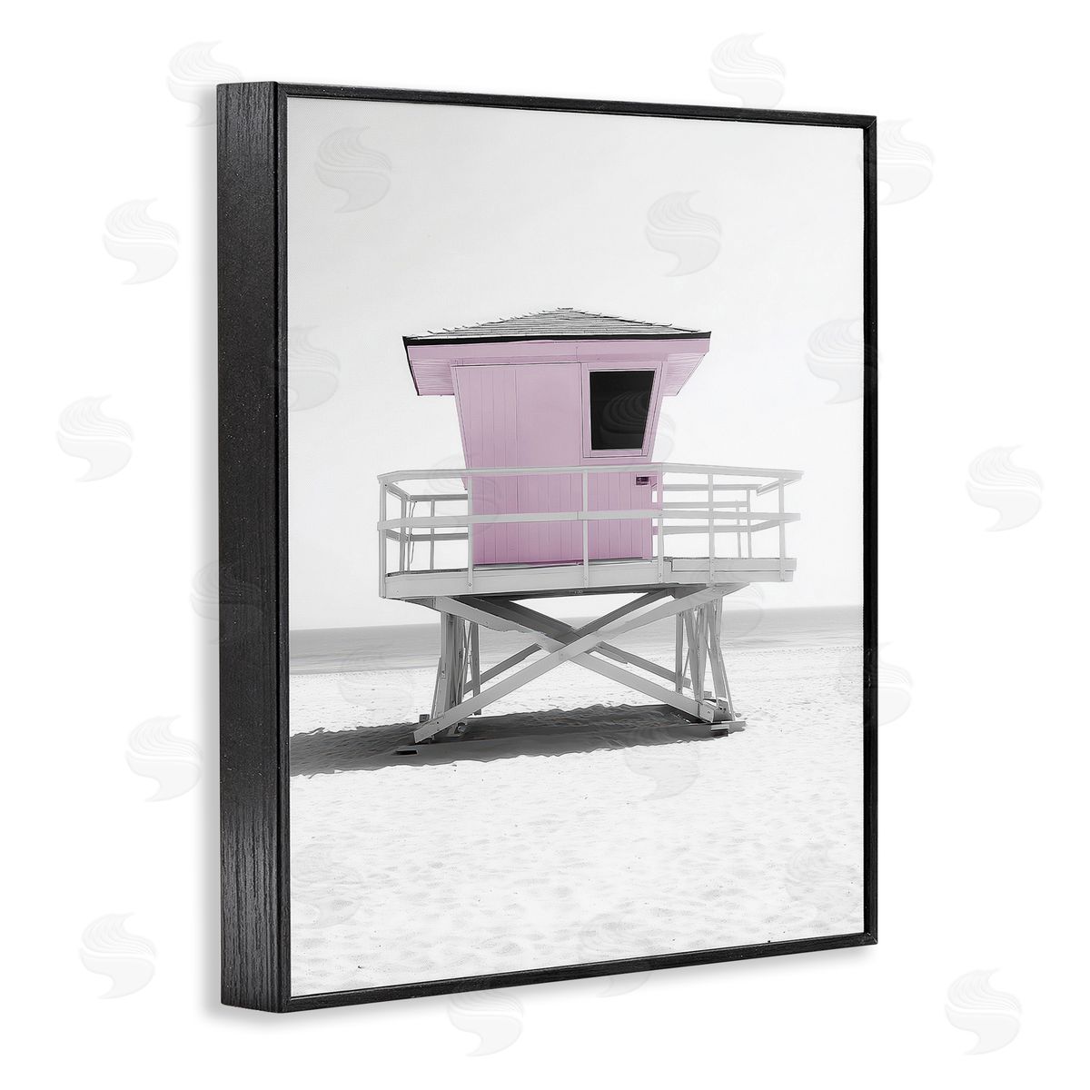 Annabelle Hall Lifeguard Station Candy Pink Canvas Wall Art Print