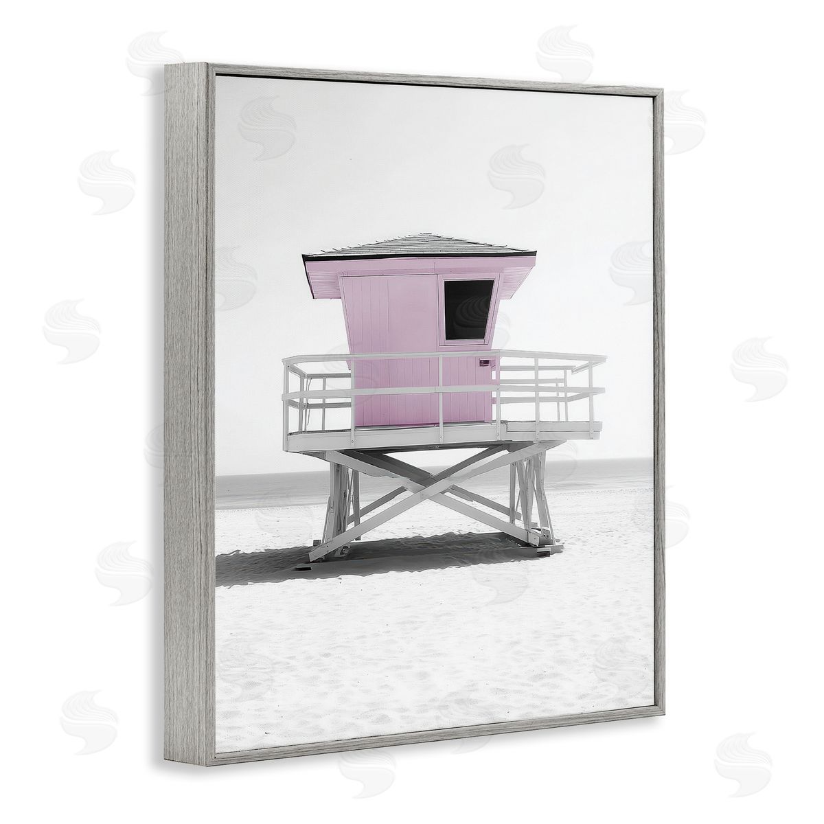 Annabelle Hall Lifeguard Station Candy Pink Canvas Wall Art Print