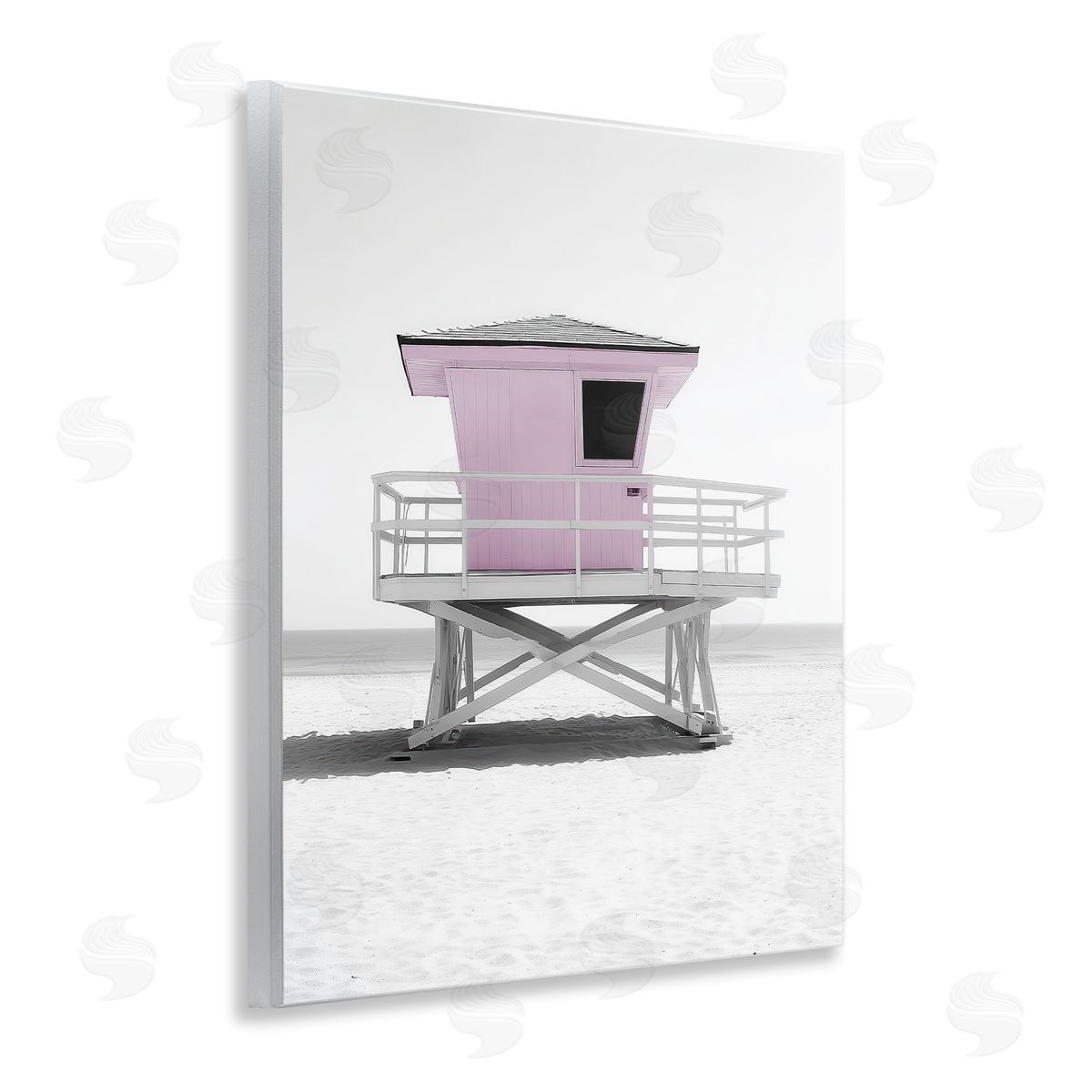 Annabelle Hall Lifeguard Station Candy Pink Canvas Wall Art Print