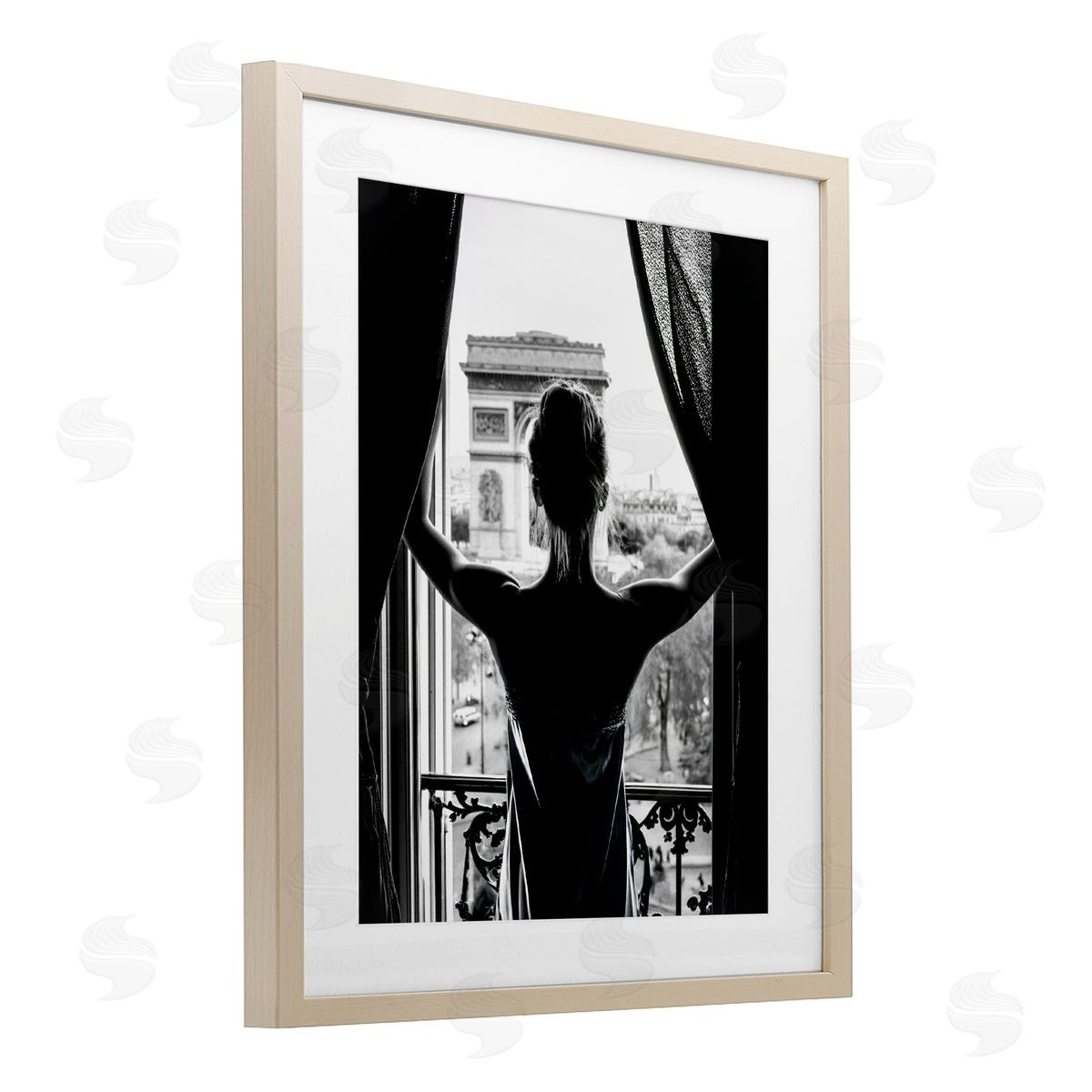 Annabelle Hall Morning In Paris Silhouette Canvas Wall Art Print
