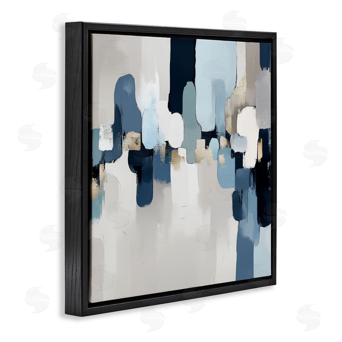Annabelle Hall Soft Situation Blue Abstract Canvas Wall Art Print