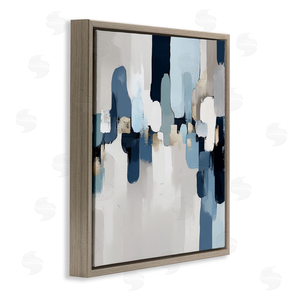Annabelle Hall Soft Situation Blue Abstract Canvas Wall Art Print