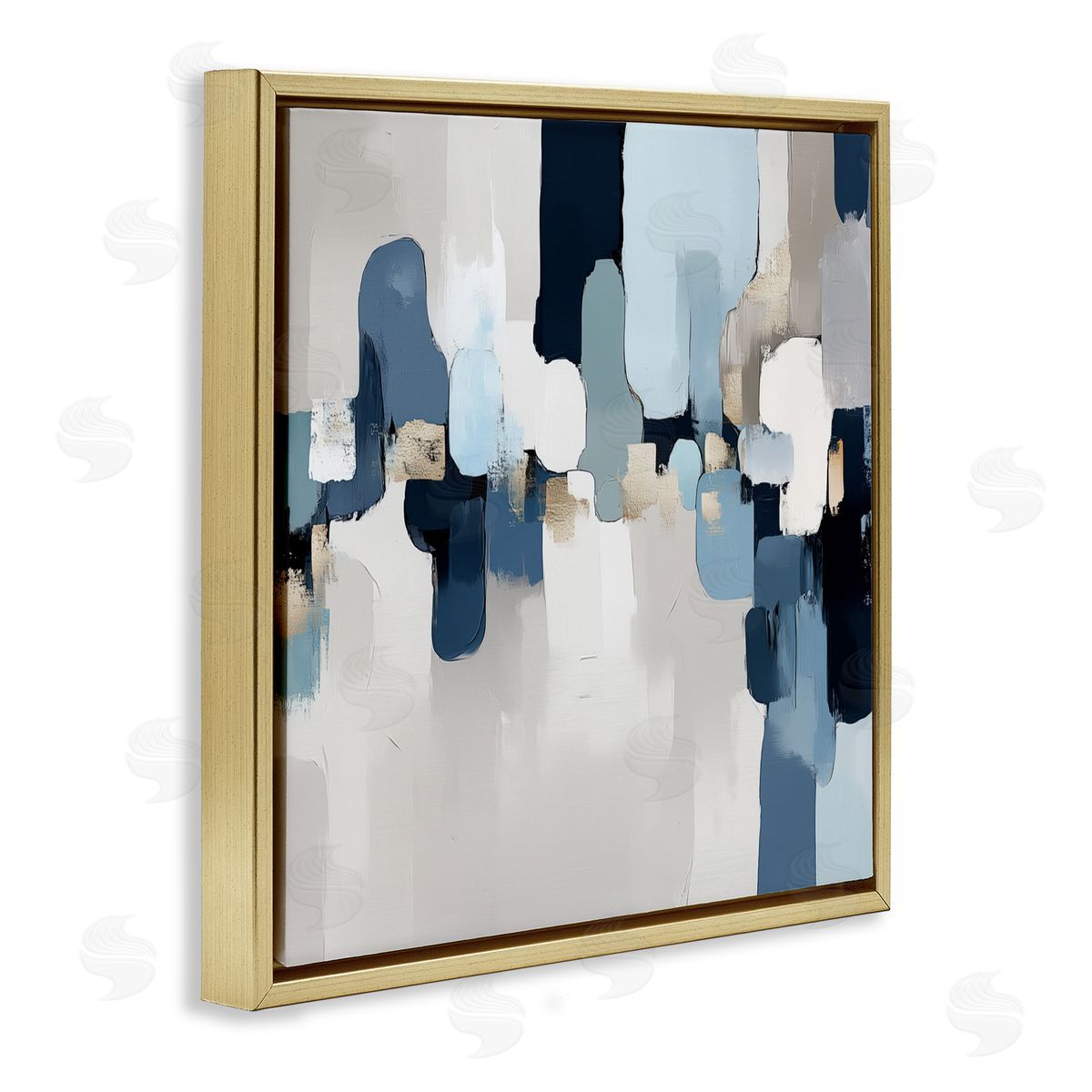 Annabelle Hall Soft Situation Blue Abstract Canvas Wall Art Print