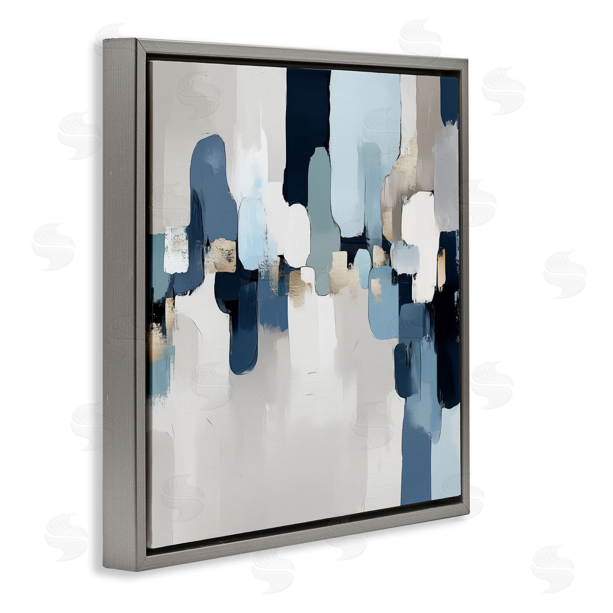 Annabelle Hall Soft Situation Blue Abstract Canvas Wall Art Print