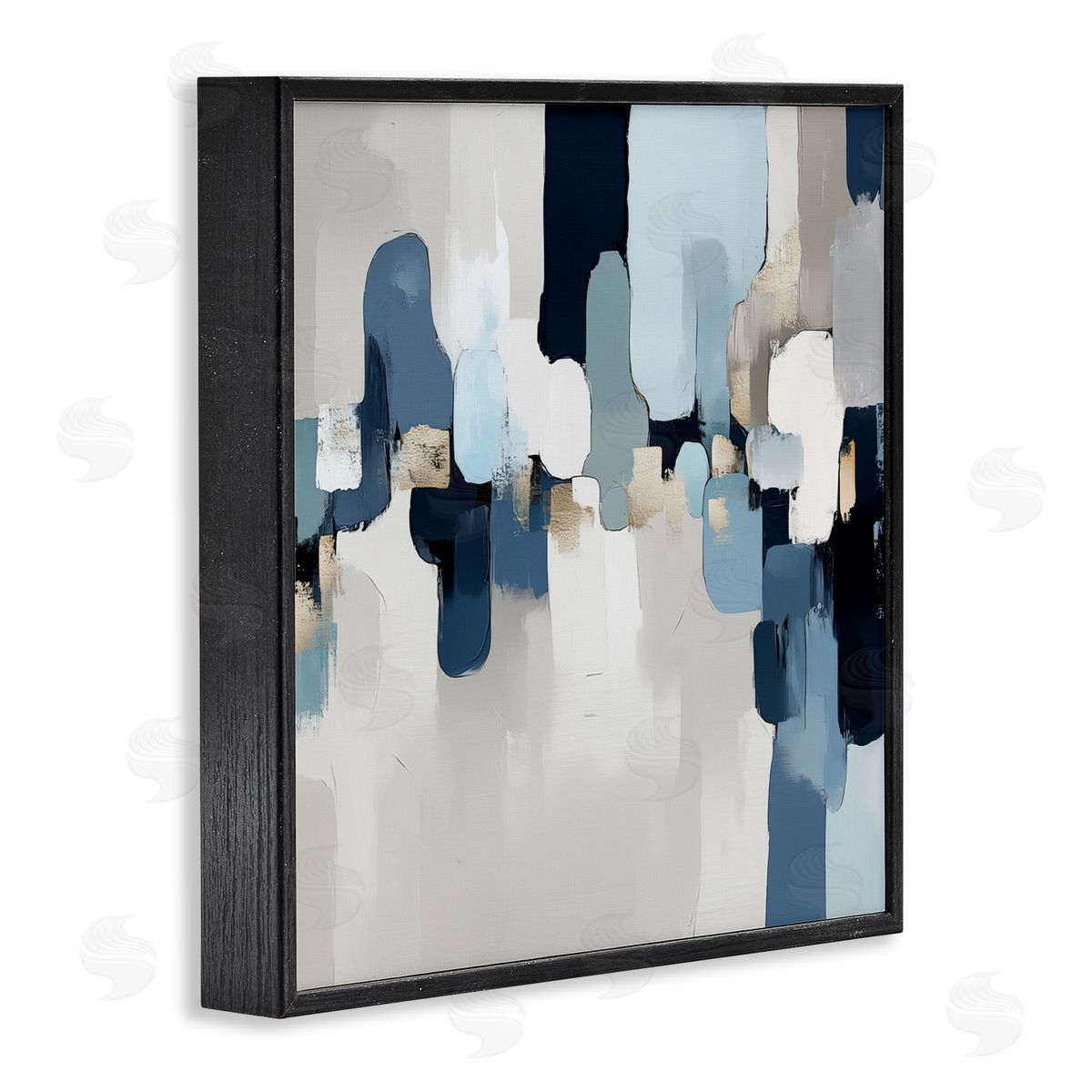 Annabelle Hall Soft Situation Blue Abstract Canvas Wall Art Print