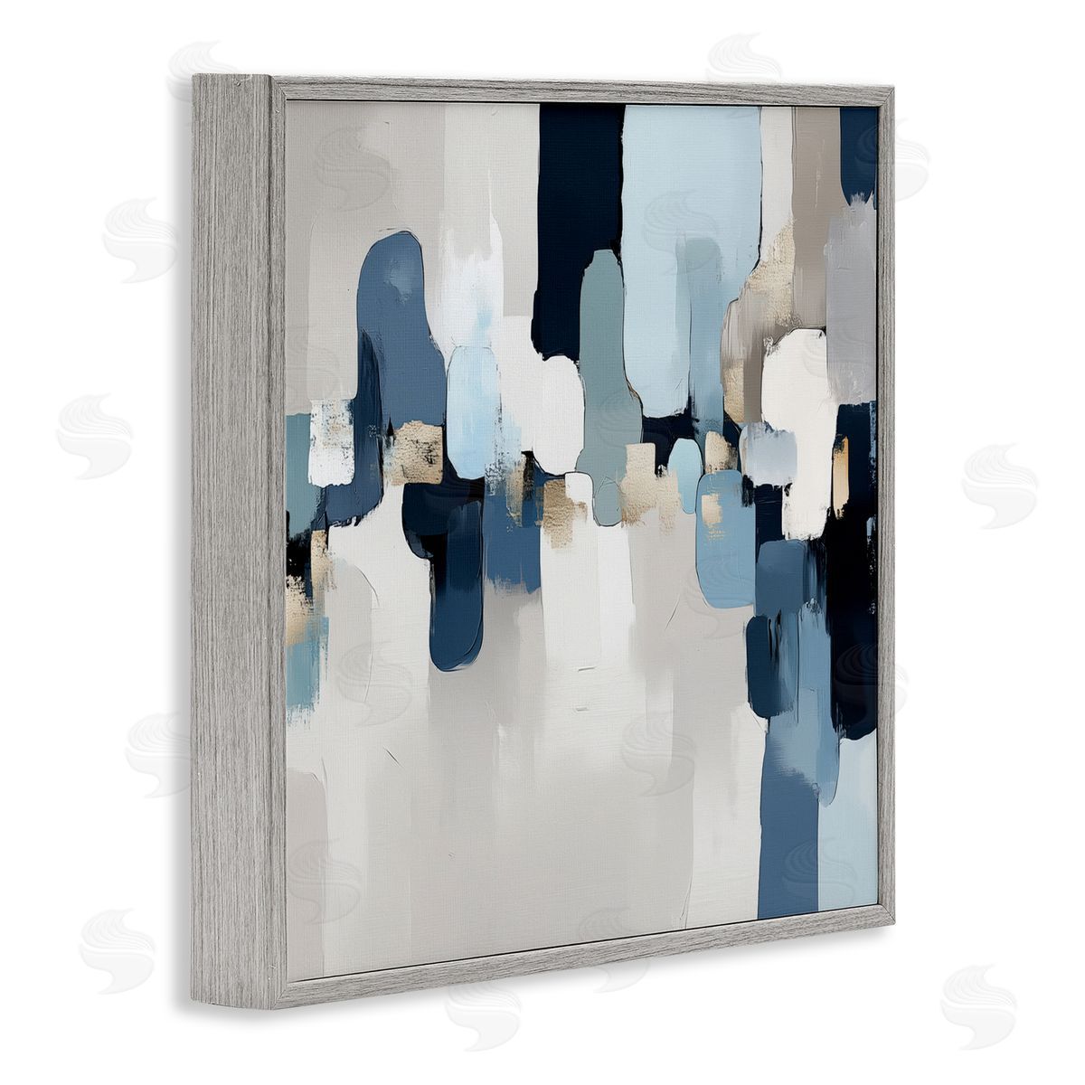 Annabelle Hall Soft Situation Blue Abstract Canvas Wall Art Print