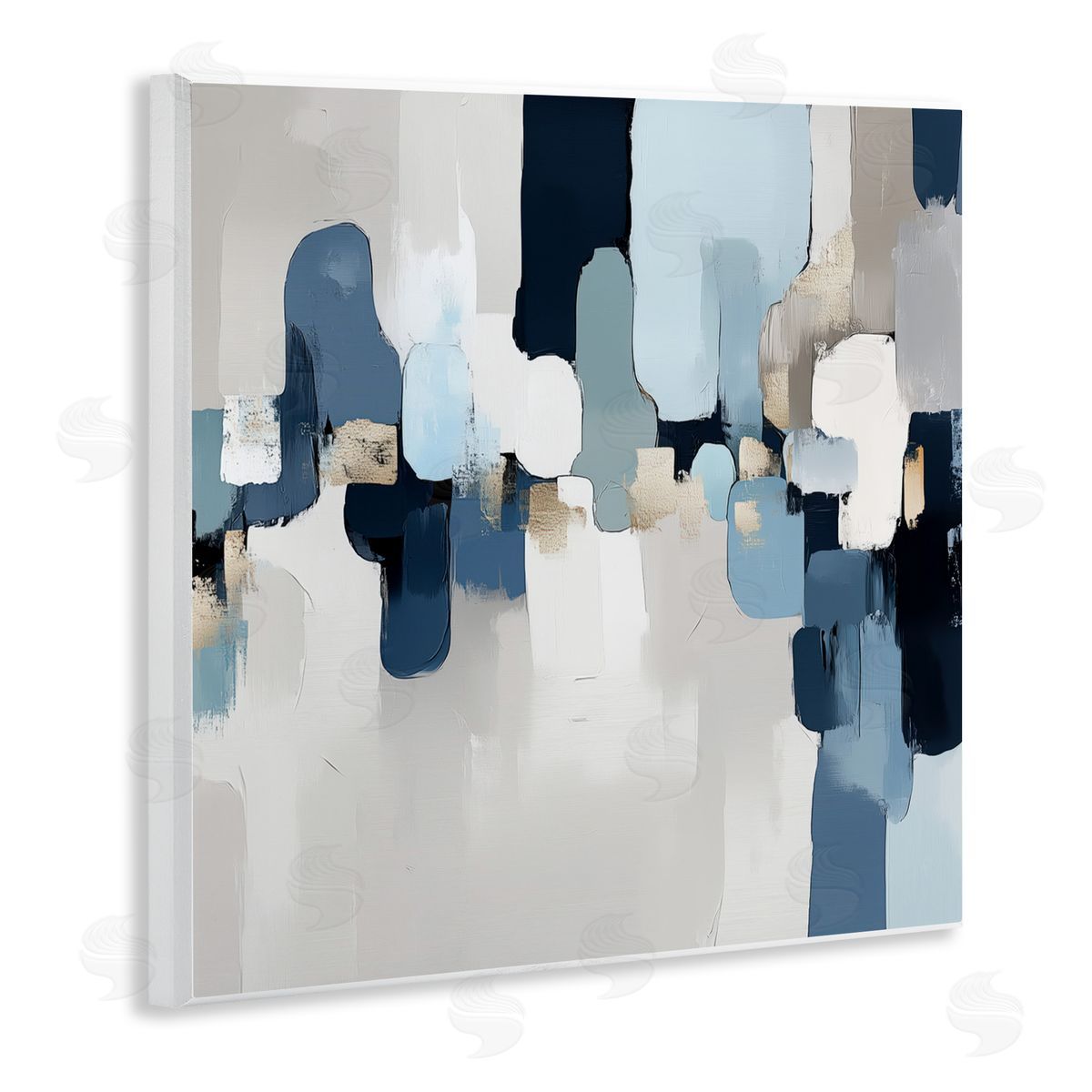 Annabelle Hall Soft Situation Blue Abstract Canvas Wall Art Print