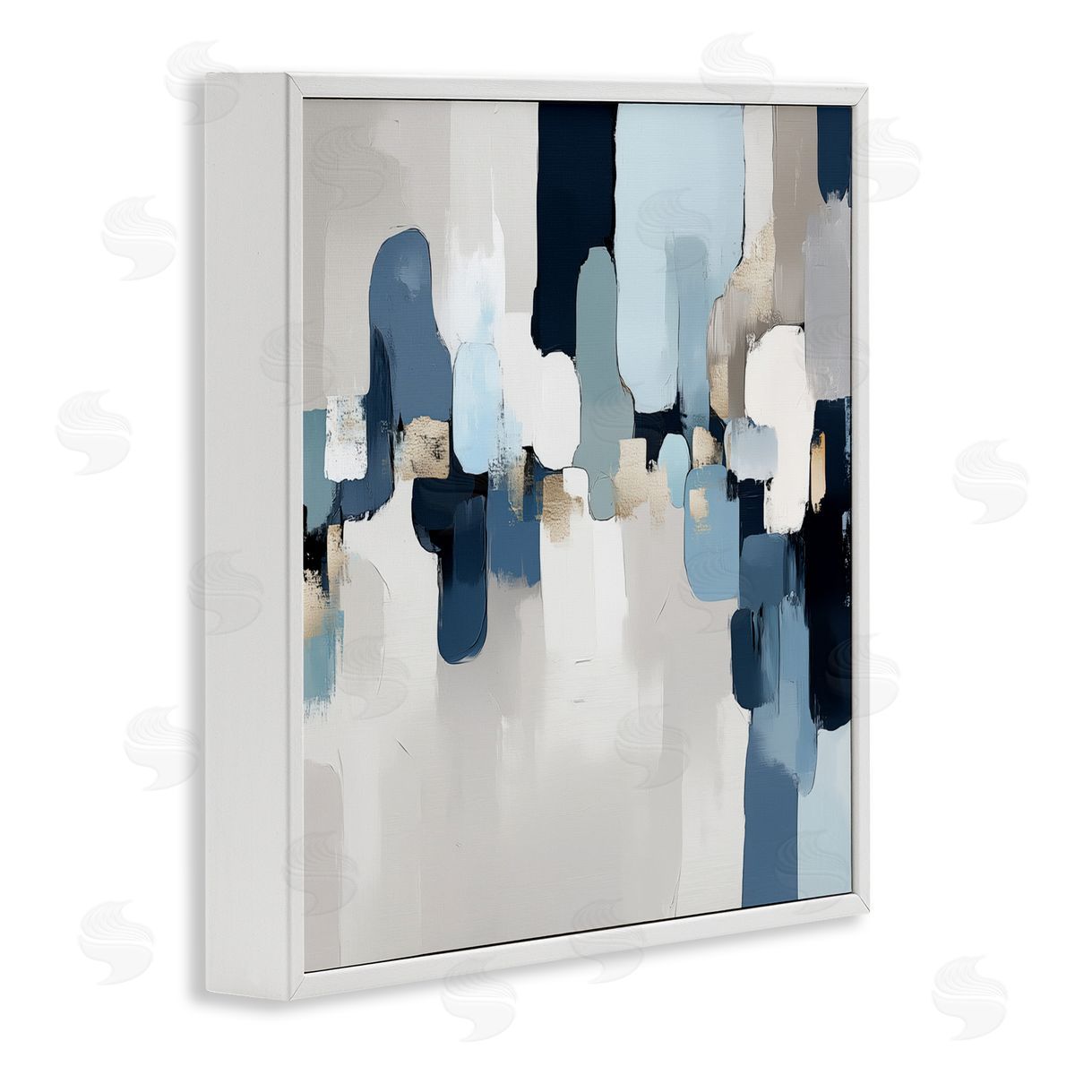 Annabelle Hall Soft Situation Blue Abstract Canvas Wall Art Print