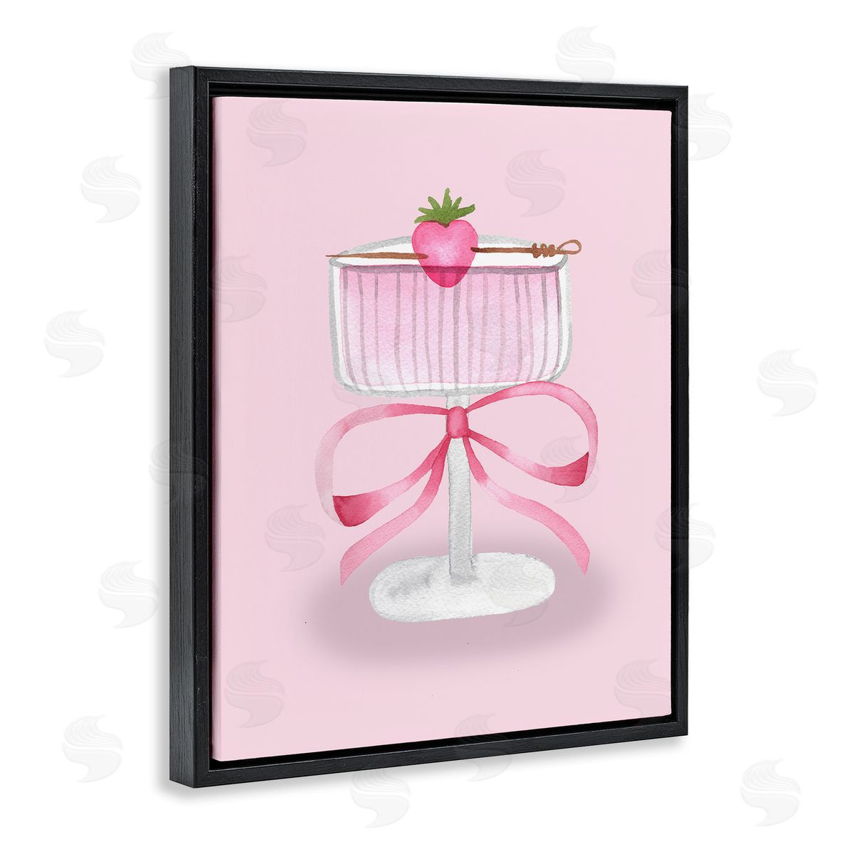 Nina Jacobs Coquette Strawberry Cocktail Canvas Wall Art Print
