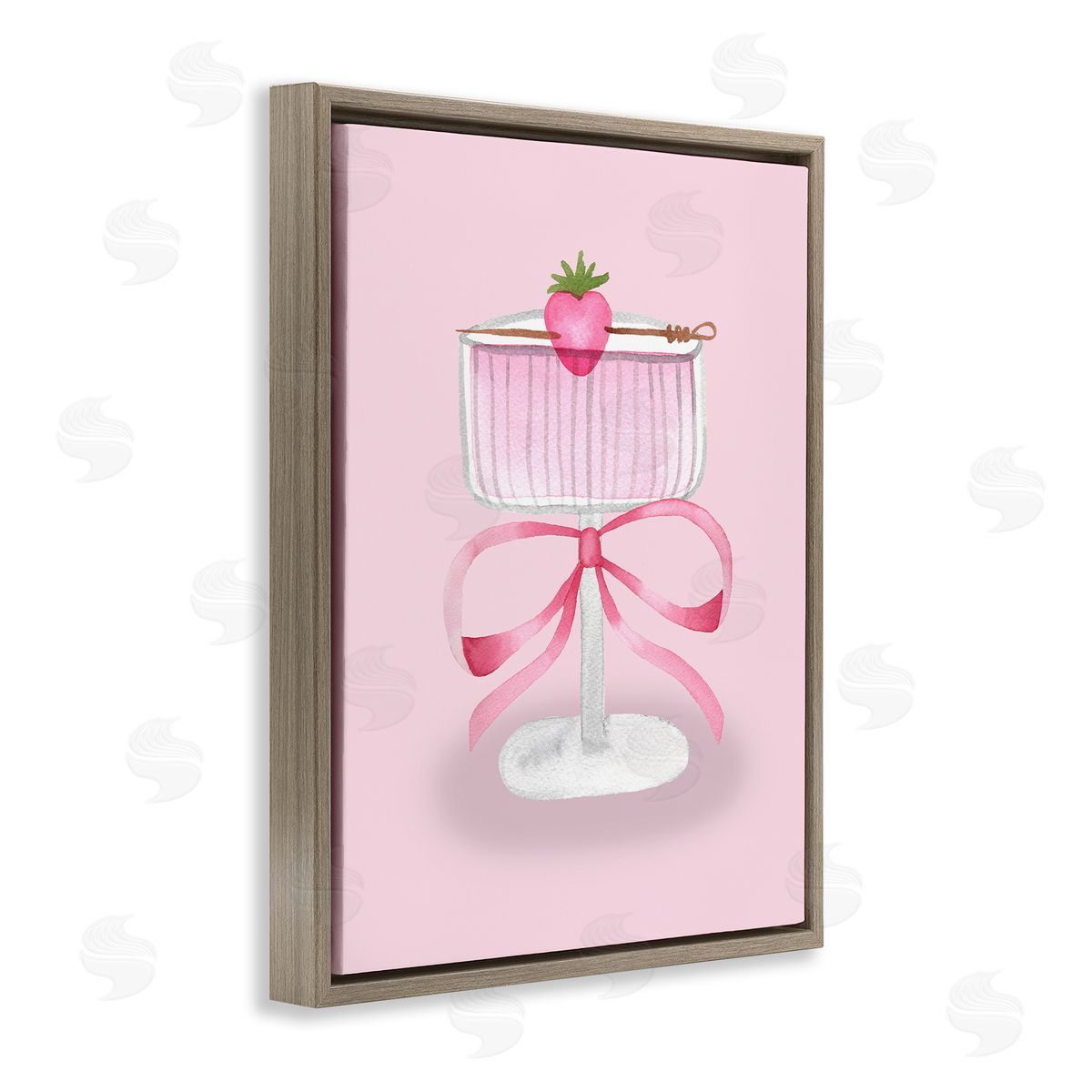 Nina Jacobs Coquette Strawberry Cocktail Canvas Wall Art Print