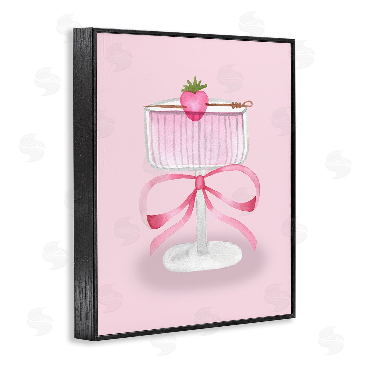 Nina Jacobs Coquette Strawberry Cocktail Canvas Wall Art Print