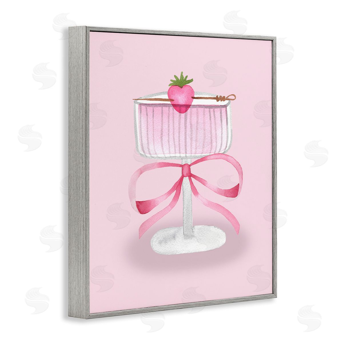 Nina Jacobs Coquette Strawberry Cocktail Canvas Wall Art Print
