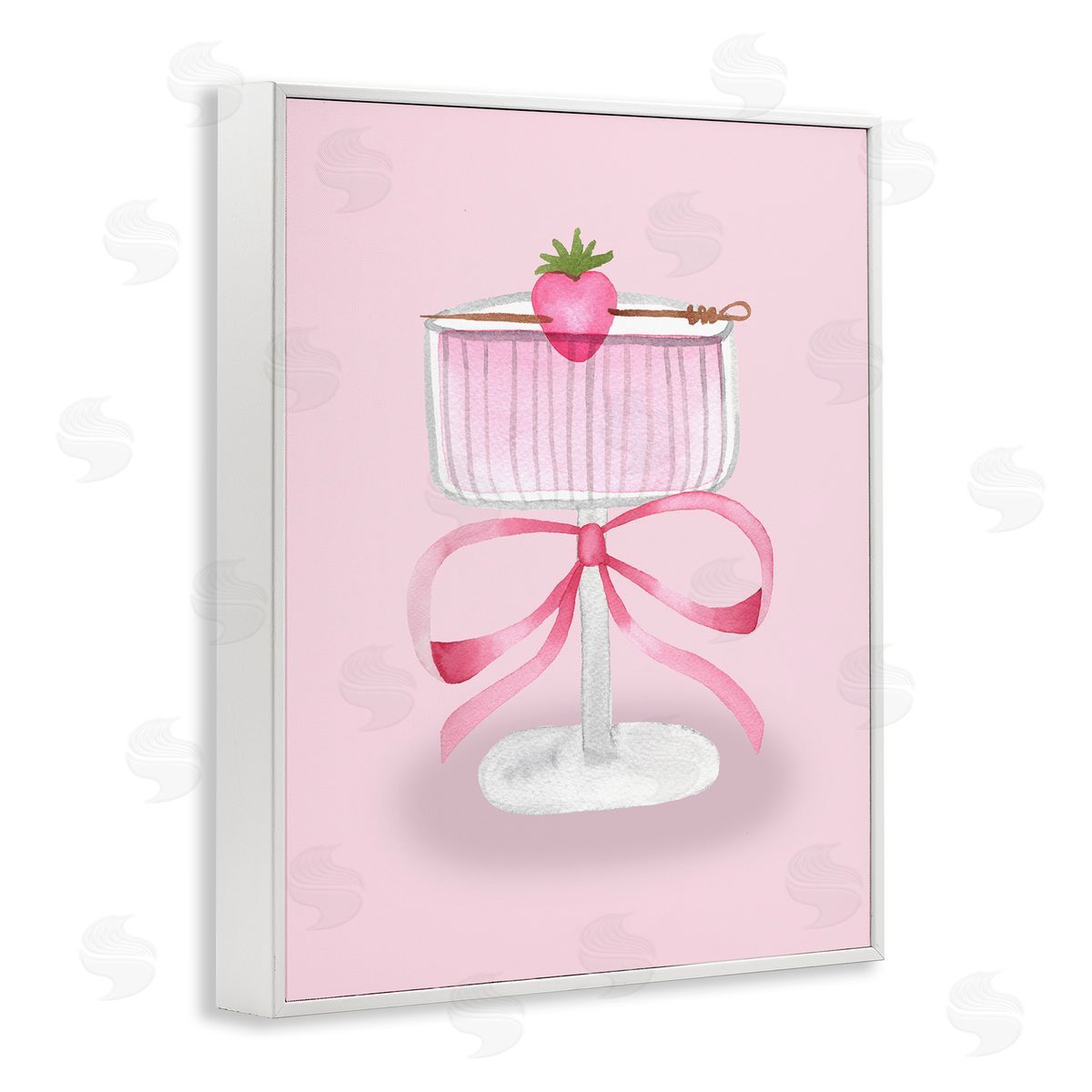 Nina Jacobs Coquette Strawberry Cocktail Canvas Wall Art Print