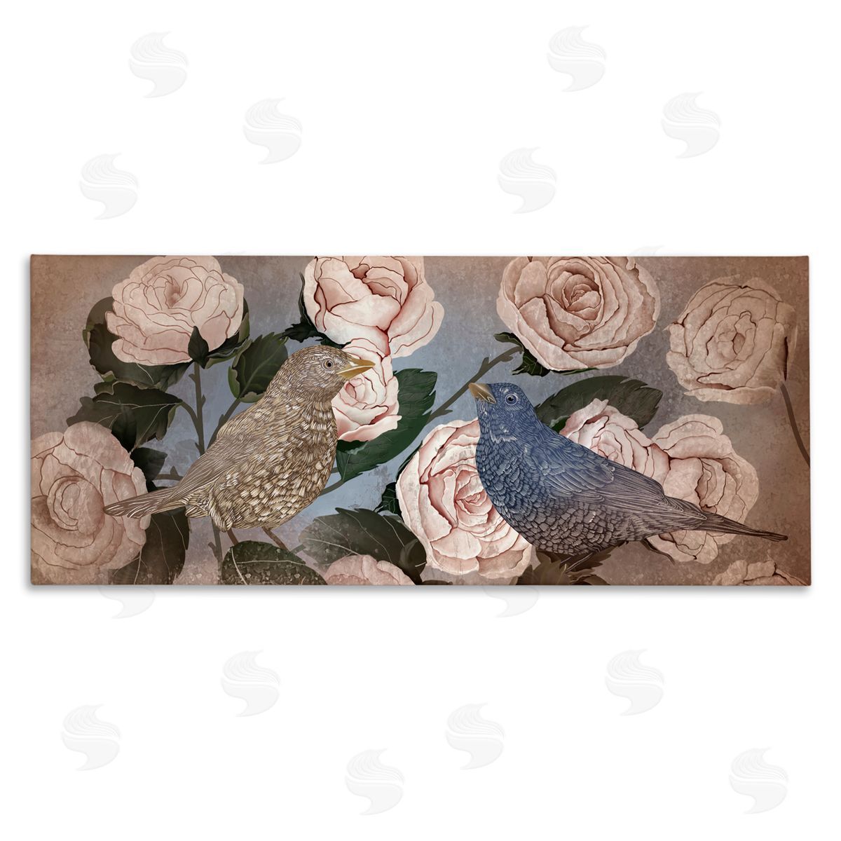Lori Mosley Bird Sanctuary Budding Roses Canvas Wall Art Print