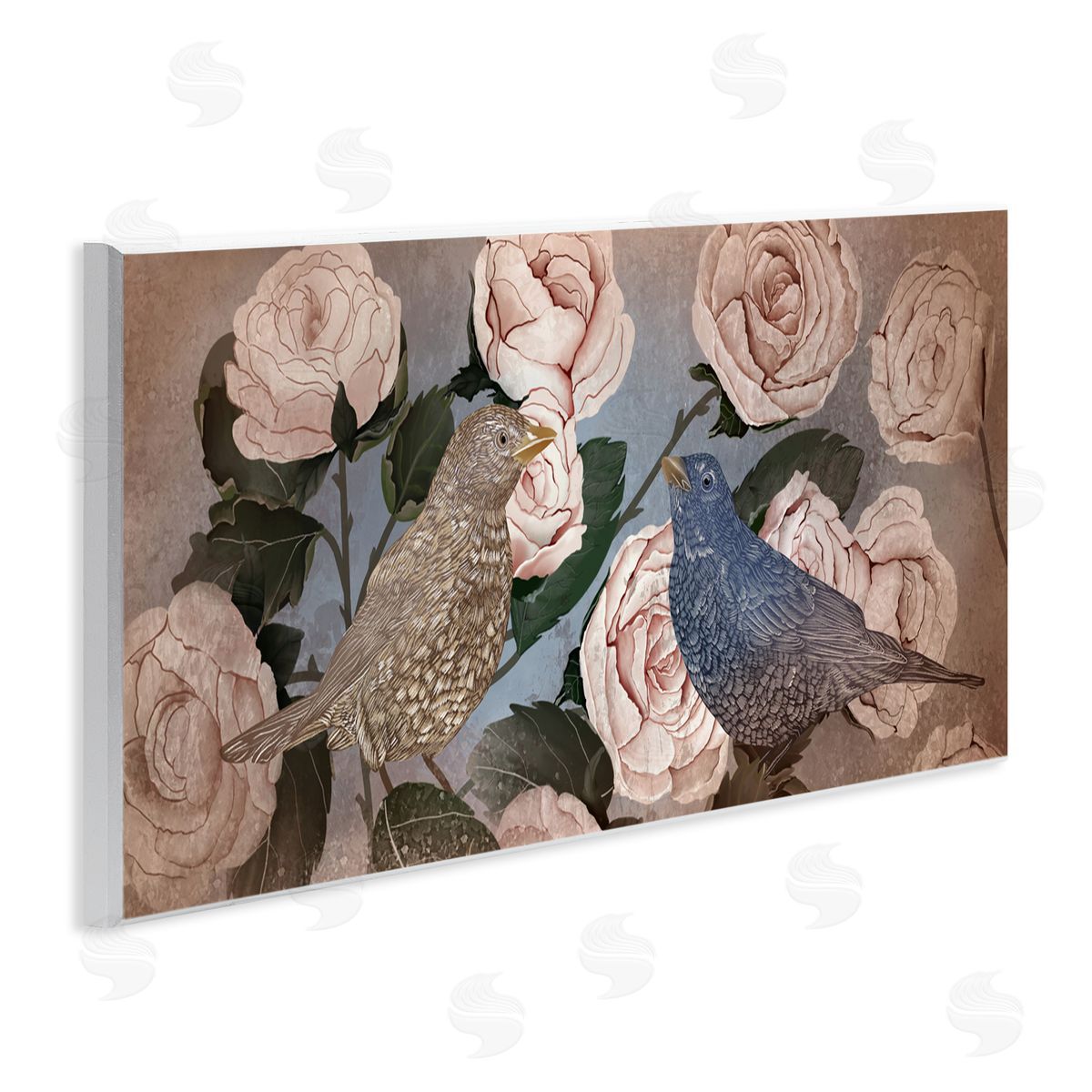 Lori Mosley Bird Sanctuary Budding Roses Canvas Wall Art Print