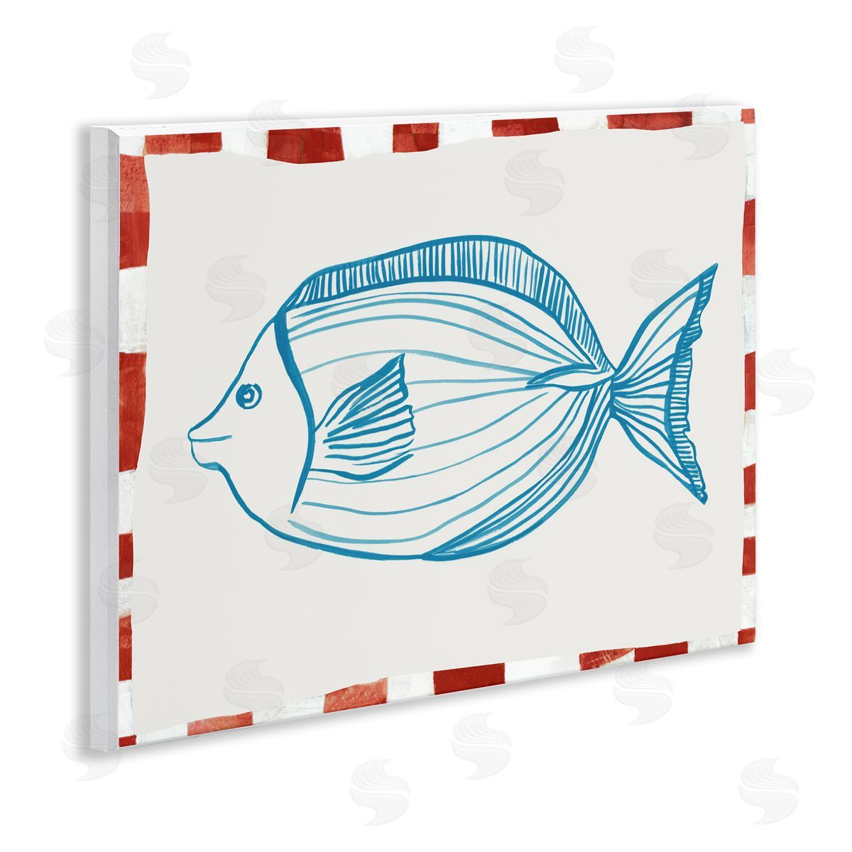 Hannah Dawson Ocean Fish Sketch Wall Plaque Art Print